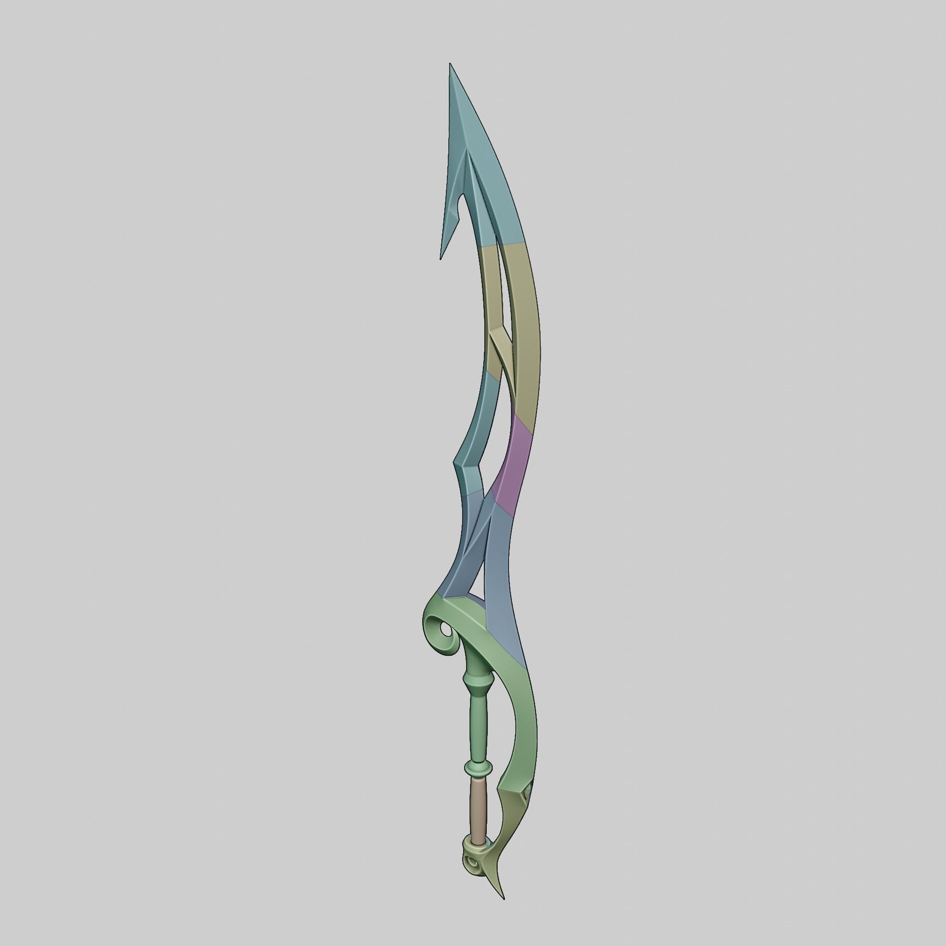 Zora Long Sword Zelda Tears of the Kingdom 3D model 3D printable CGTrader