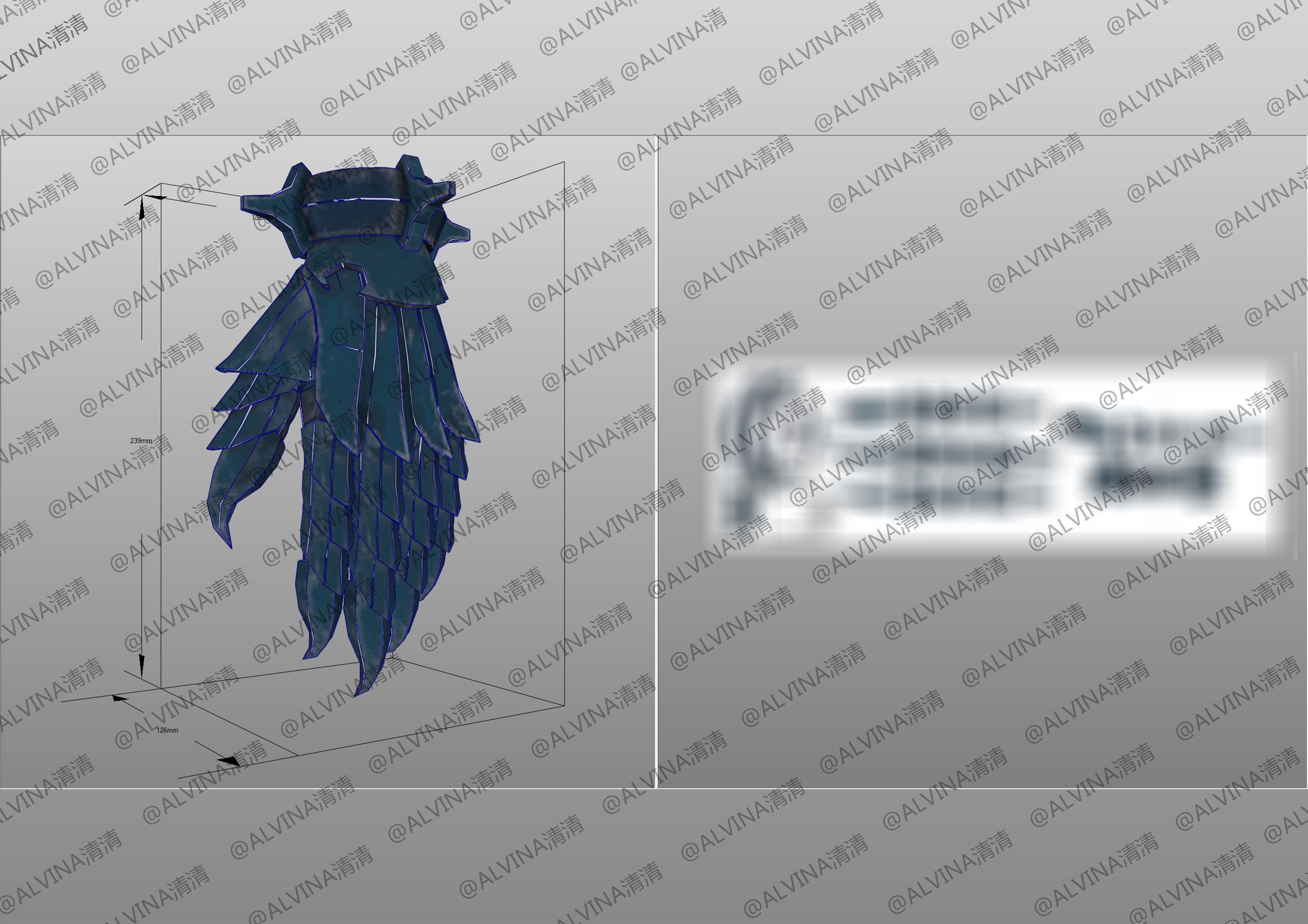 3D model Fate Lancelot Armor - Cosplay Pepakura Foam Full VR / AR / low ...