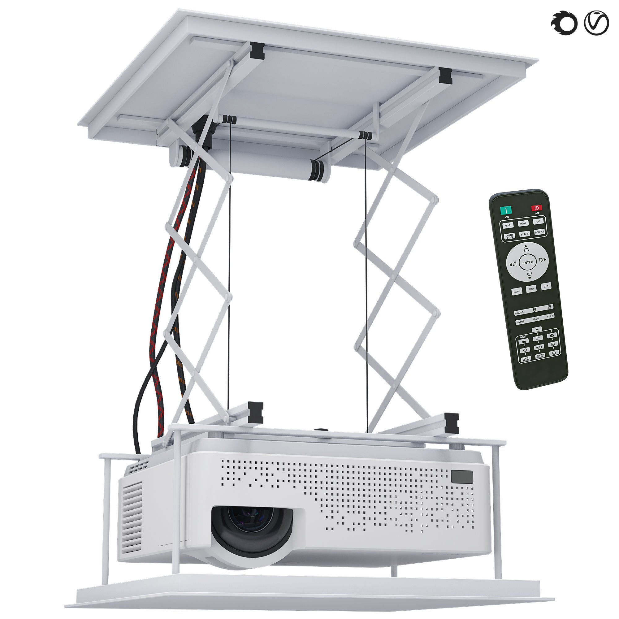DLP projector DLP laser module on elevator 3D model | CGTrader