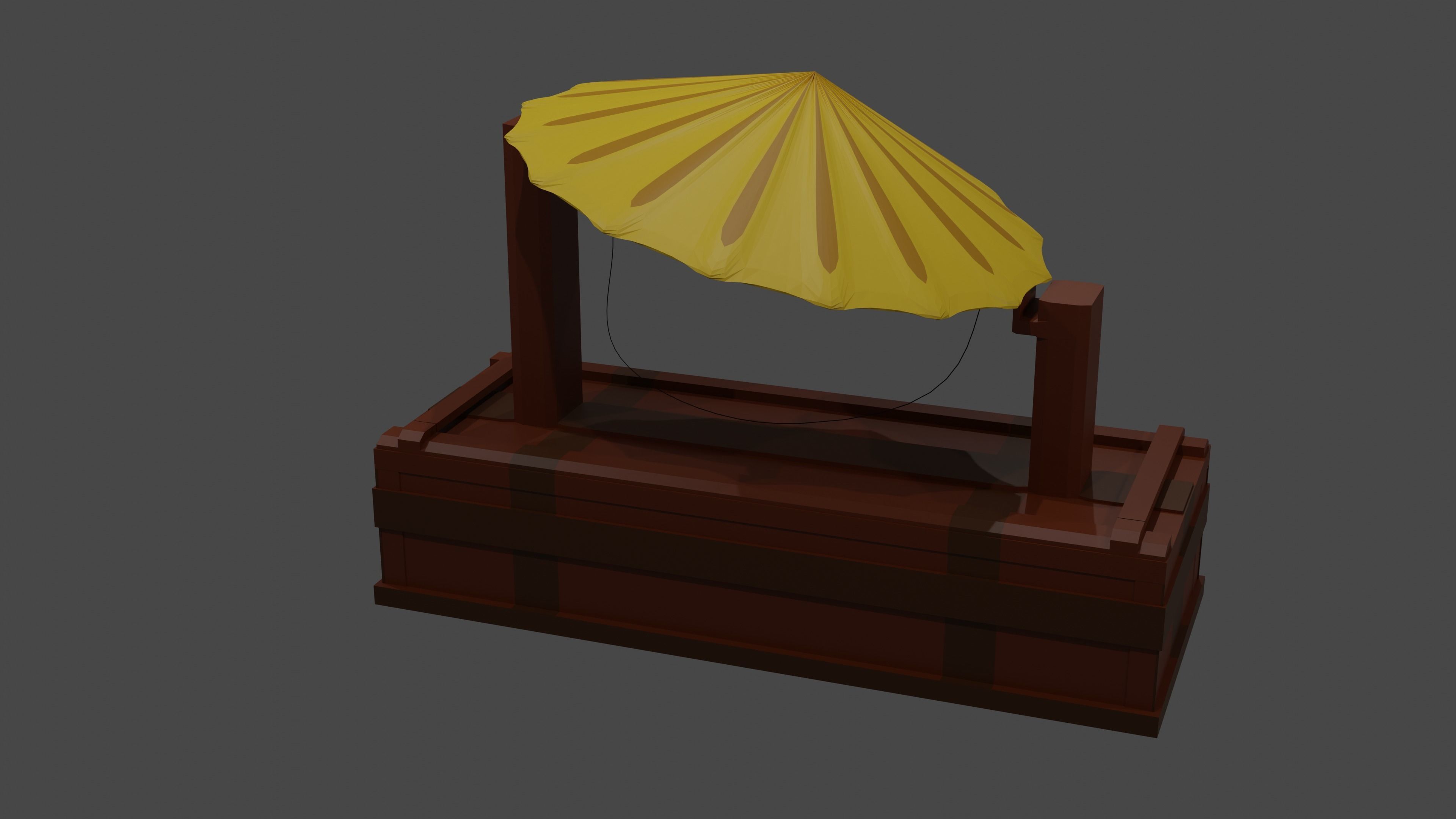 3D model Japanese straw hat VR / AR / lowpoly CGTrader