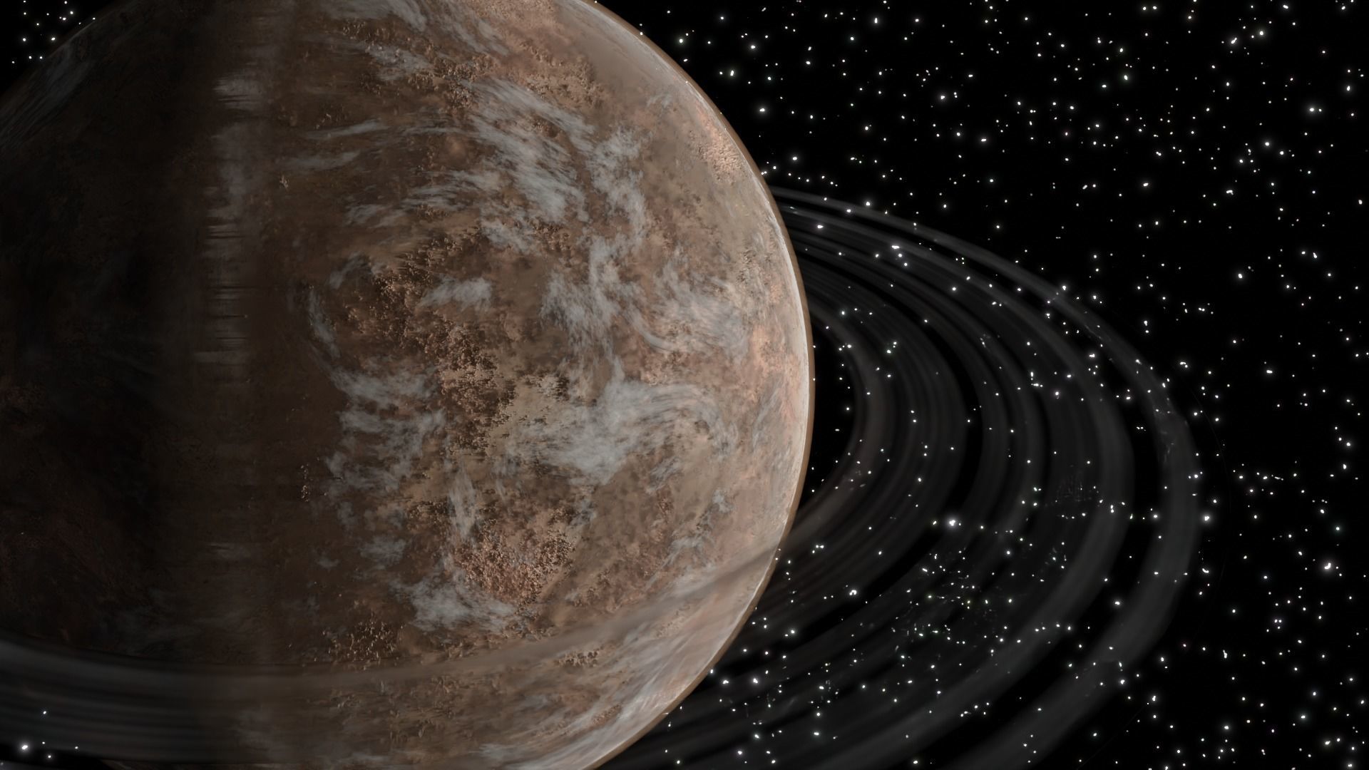 Sci Fi Planet with RIngs free 3D model | CGTrader