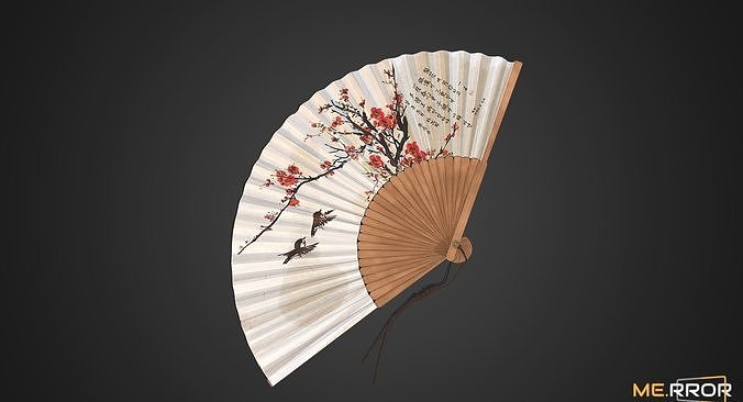 3D model Game Ready Korean Traditional Fan VR / AR / low-poly | CGTrader