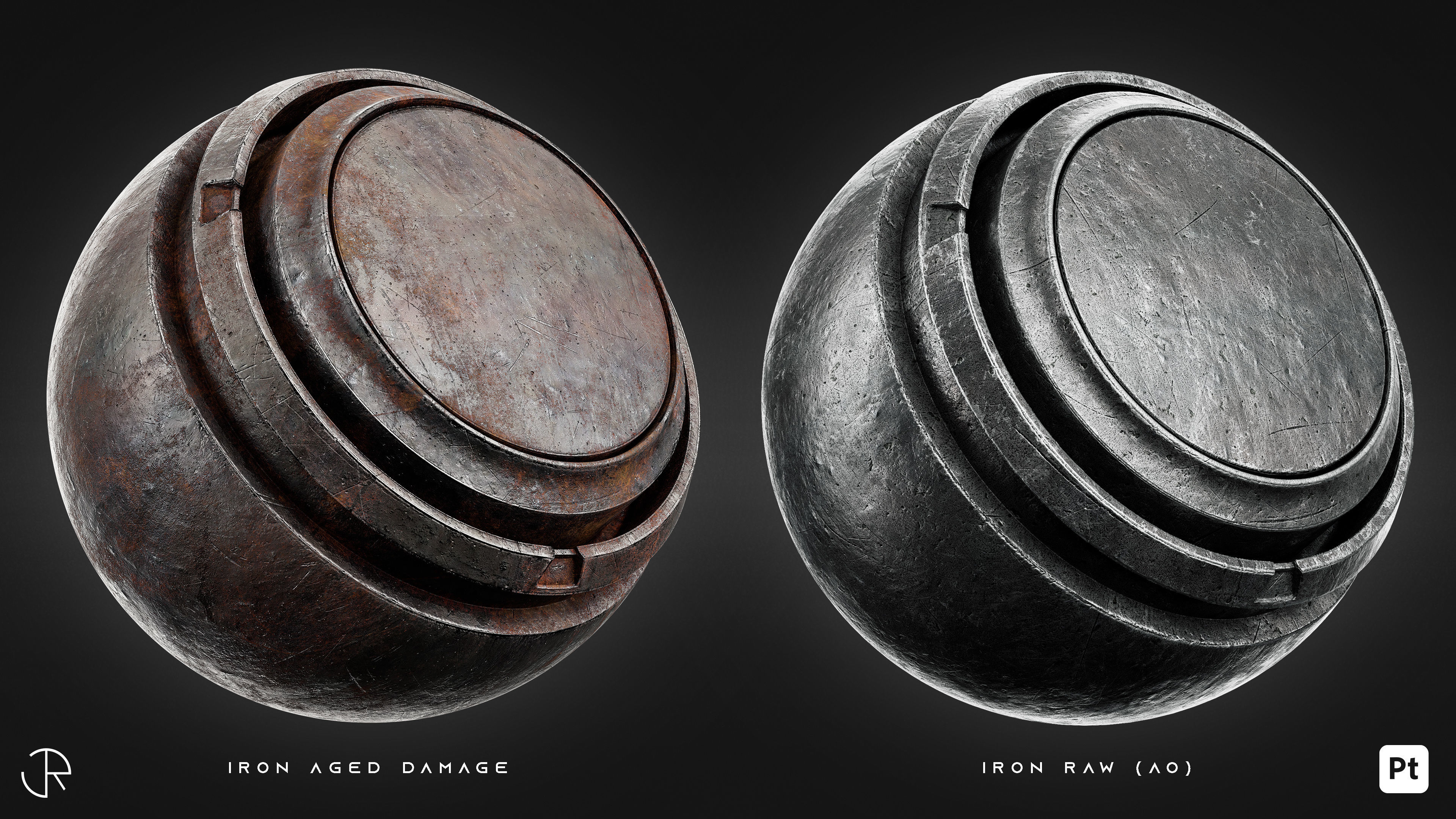 Metal Damaged Materials Substance Painter vol 02 Texture | CGTrader