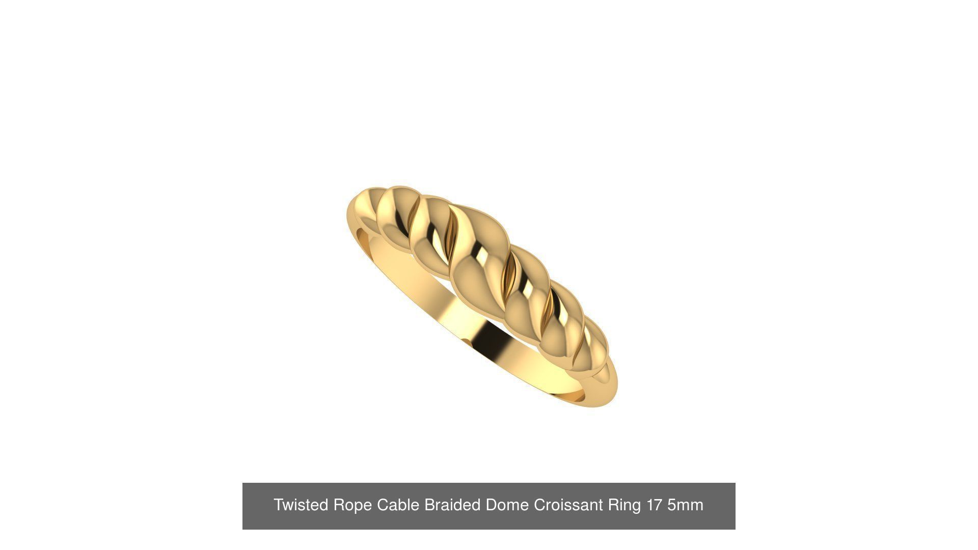 Twisted Rope Braided Dome Croissant Ring 3D Model Collection CGTrader