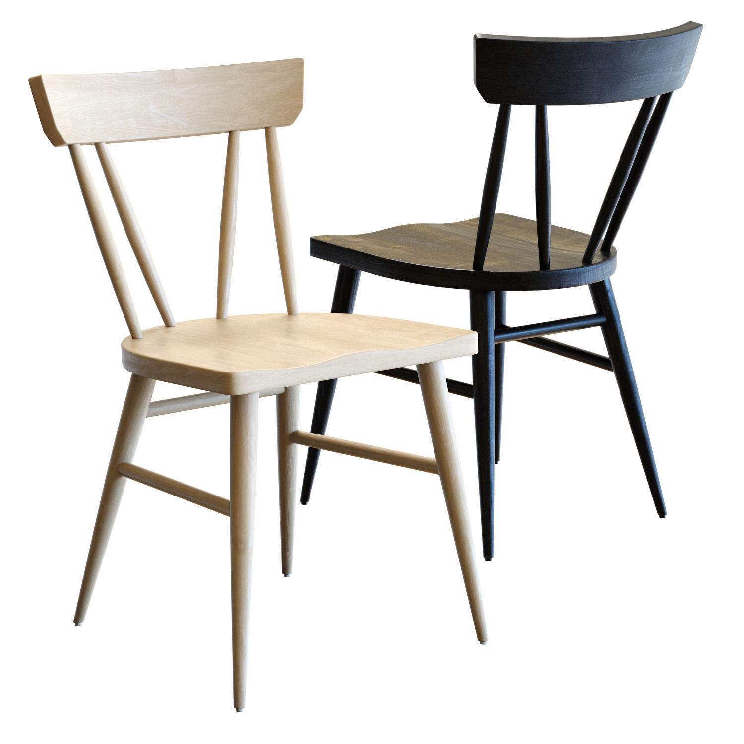 Crate and Barrel Juni Chair and Stool 3D Model Collection CGTrader