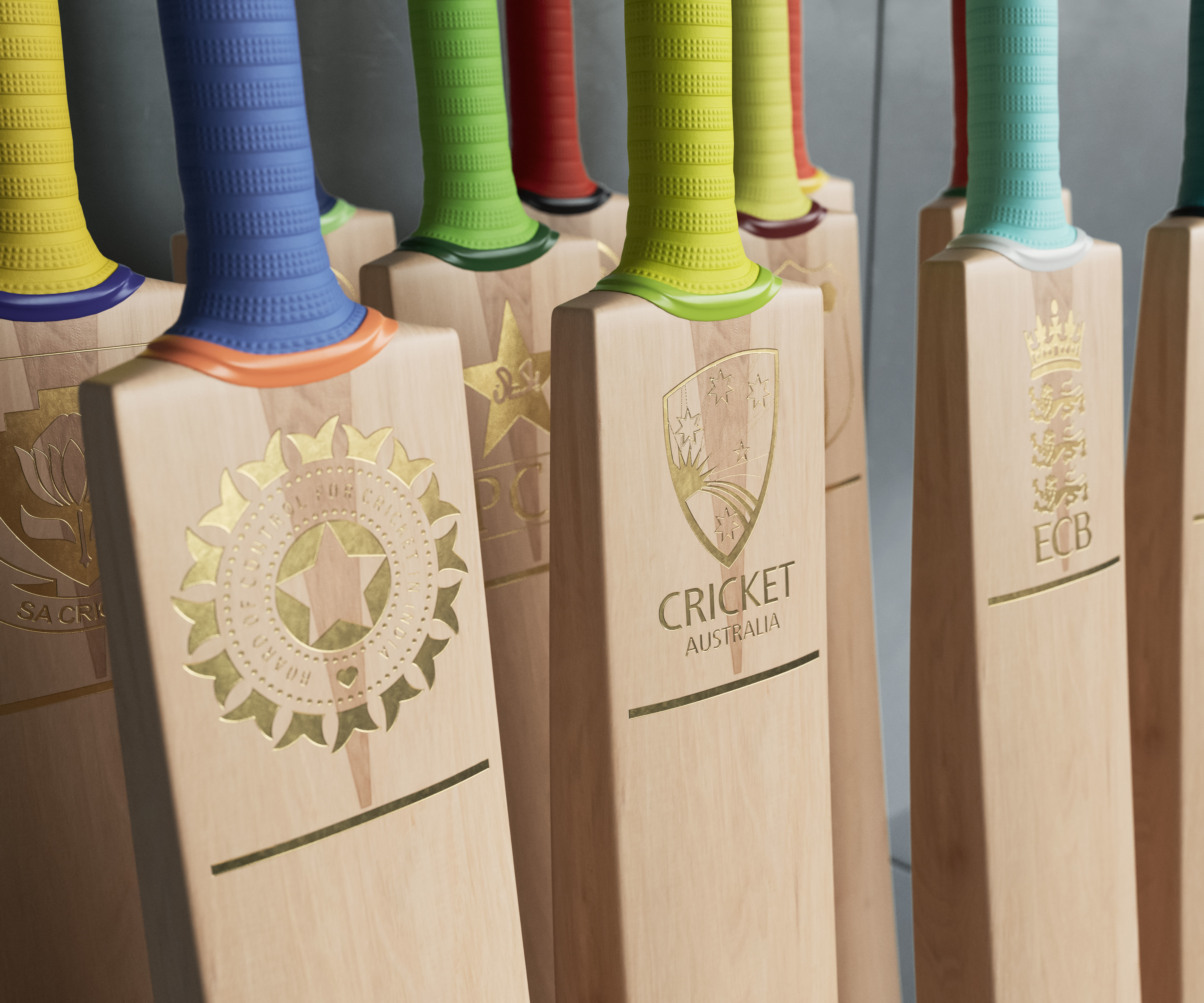Icc Cricket Bad Branded Bat Display Rack 3D model CGTrader