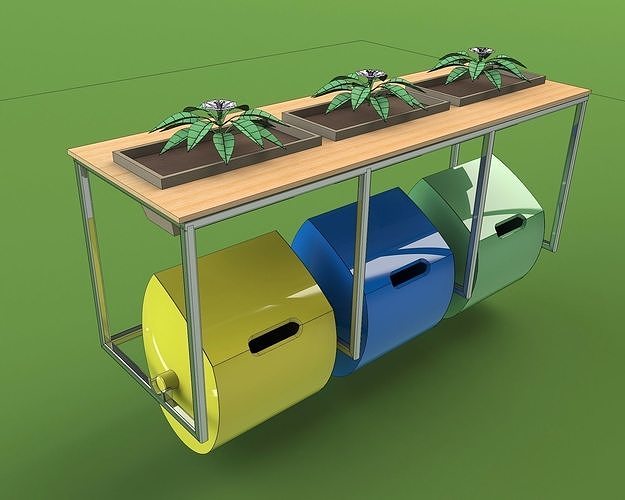 3 Recycling Containers 3D model | CGTrader