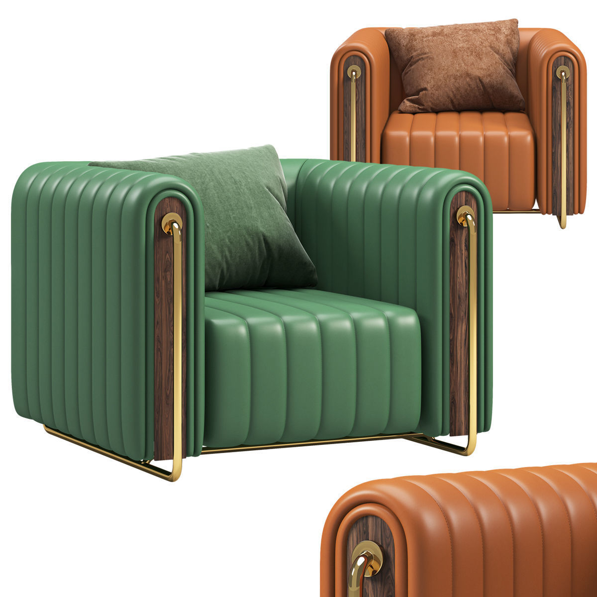 Rivers Armchair by Mezzo Collection 3D model | CGTrader