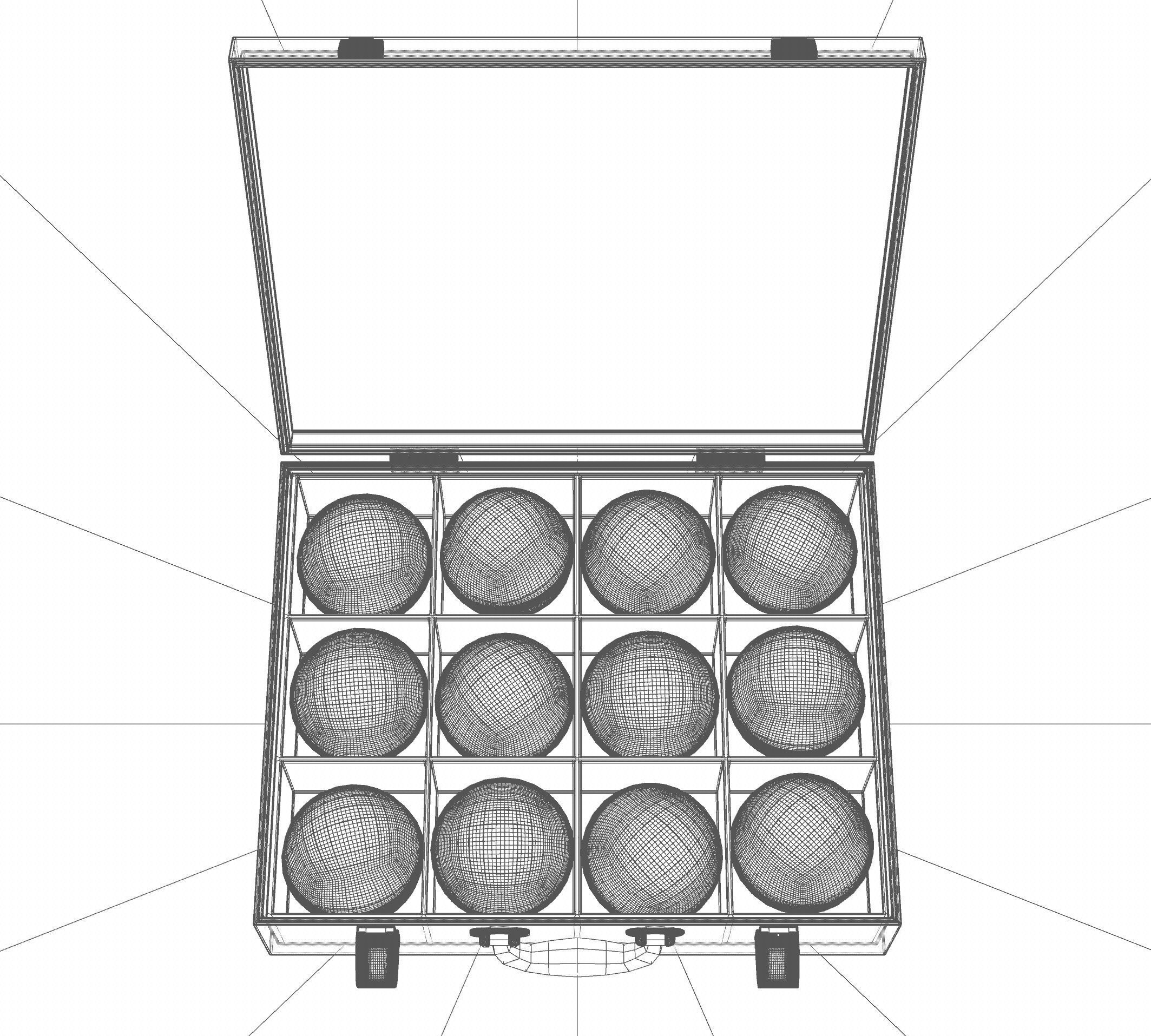 Red Cricket Ball Box Collection 3D model CGTrader