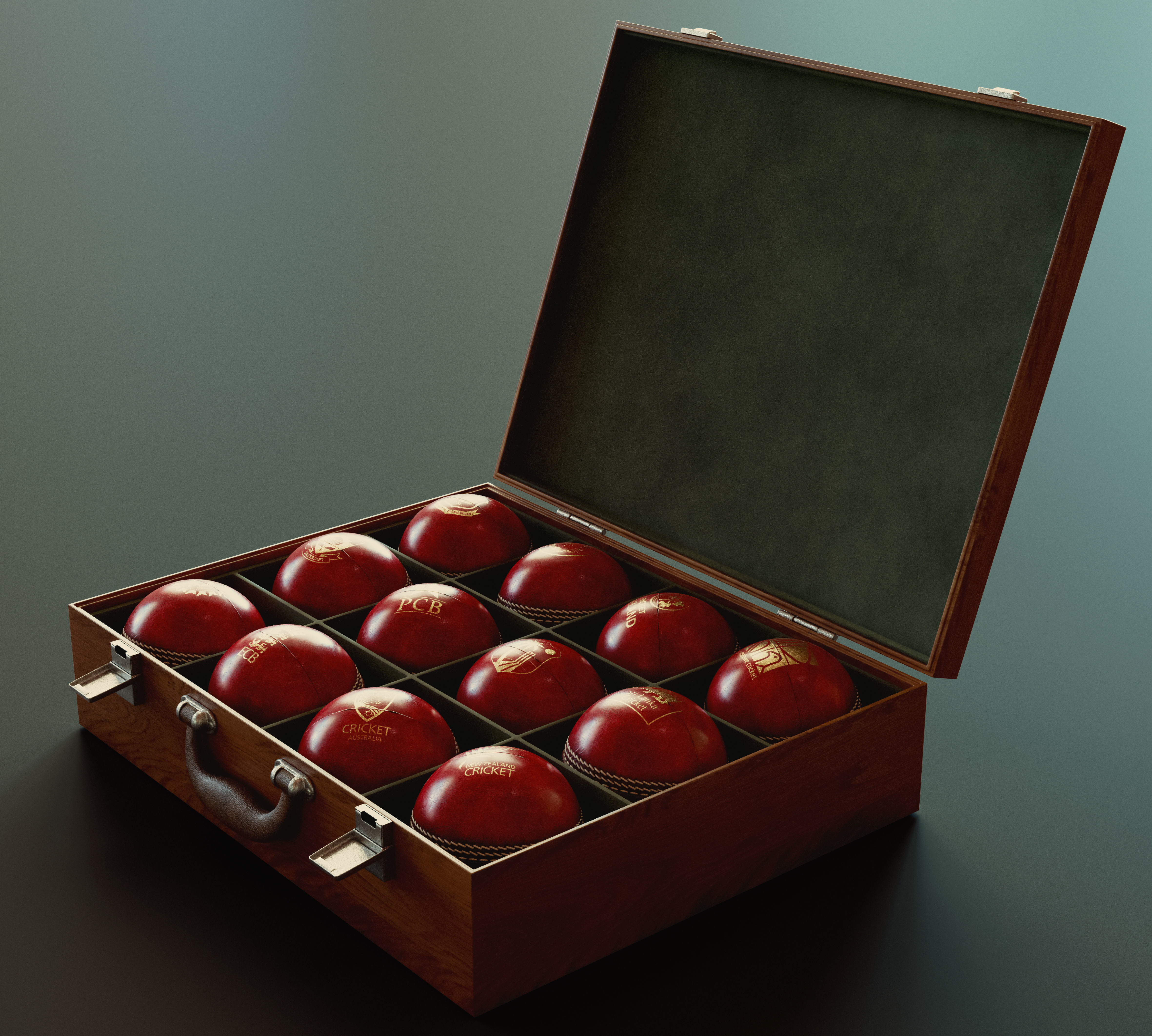 Red Cricket Ball Box Collection 3D model CGTrader
