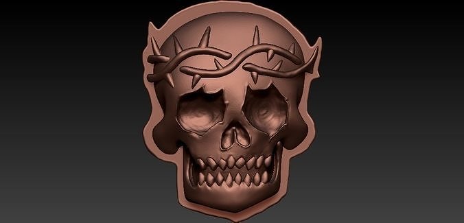 Skull With Throns 3D Model 3D Printable CGTrader Skull With Throns 3d Model 1976a7cd72