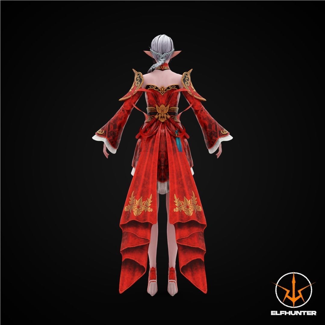 3D model EXCLUSIVE EDITION RIGGED CHARACTER ELF LUNAR VR / AR / low ...