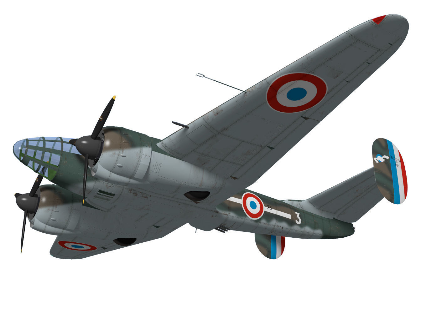 Bloch MB174 3D model CGTrader