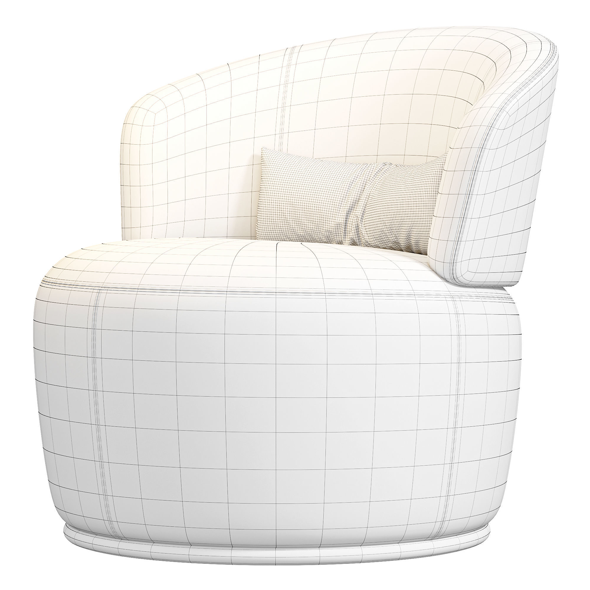 Amber Boucle Swivel Chair By Castlery 3D model | CGTrader