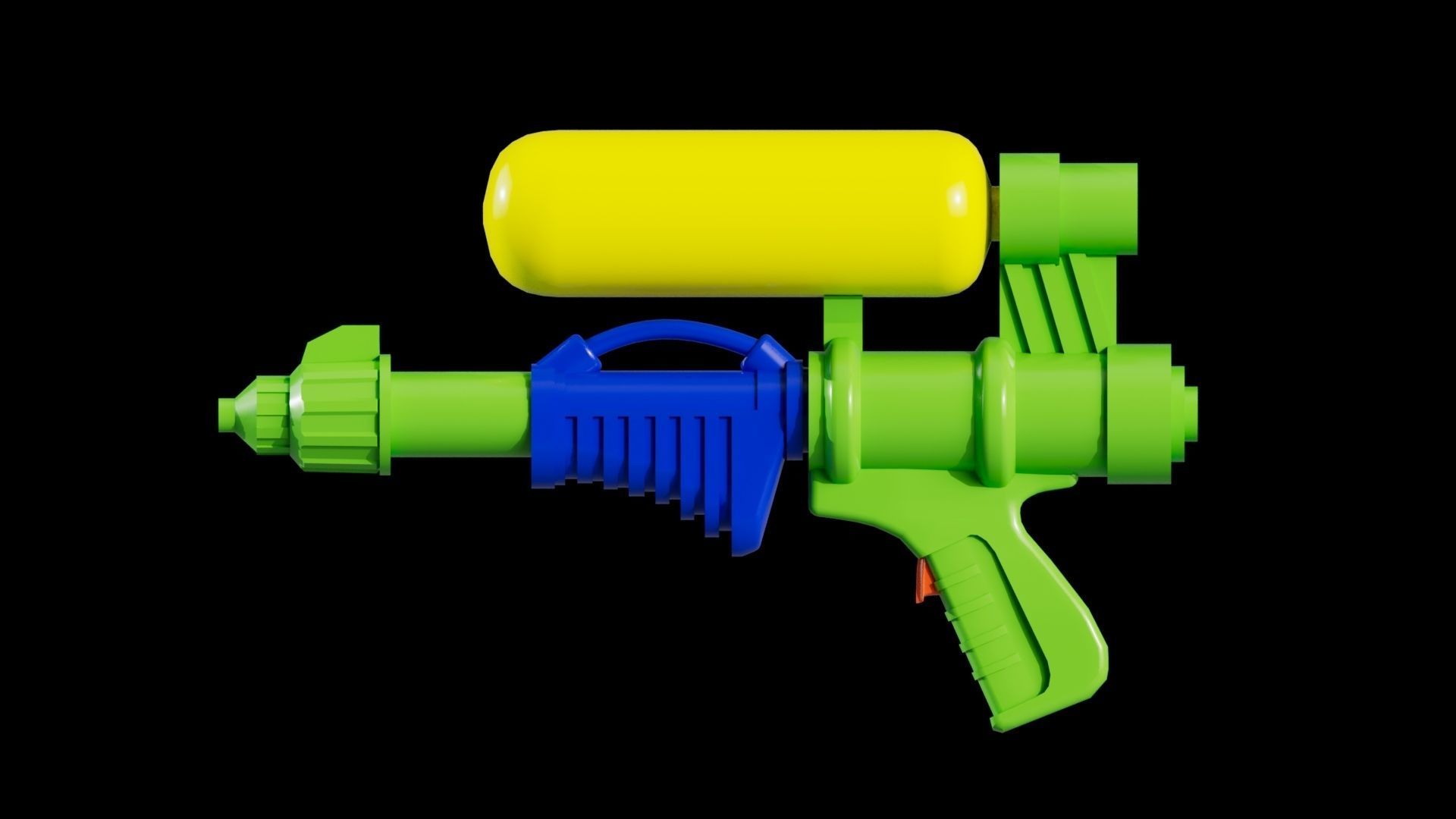 3D model Toy Water Gun Pichkari Low Poly and High Poly 3d Model VR / AR