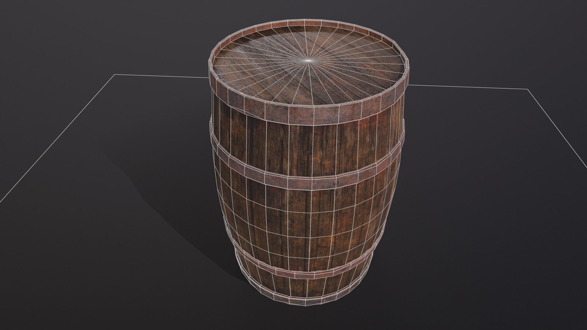 3D model Rustic Old Barrel - Game Ready - Low Poly - PBR VR / AR / low ...