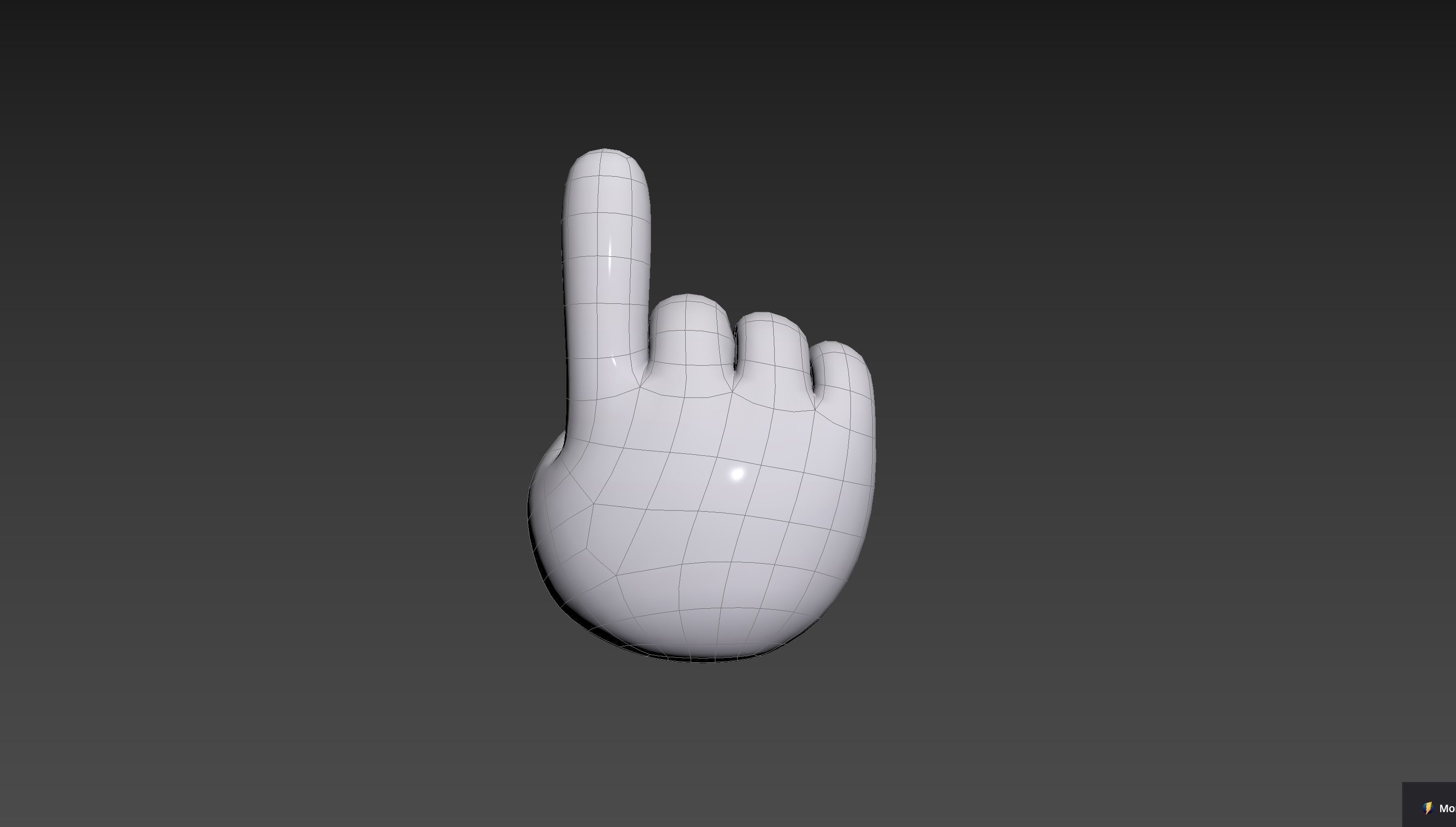 Cartoon Pointing Hand 3D model | CGTrader