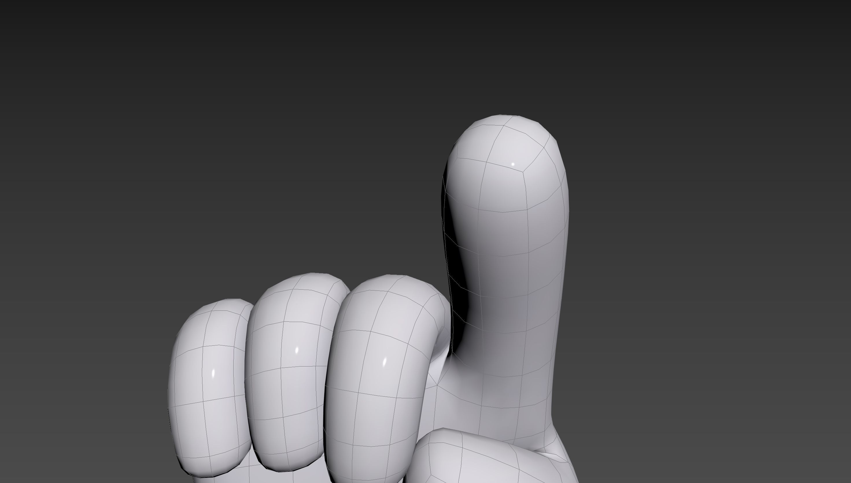 Cartoon Pointing Hand 3D model | CGTrader