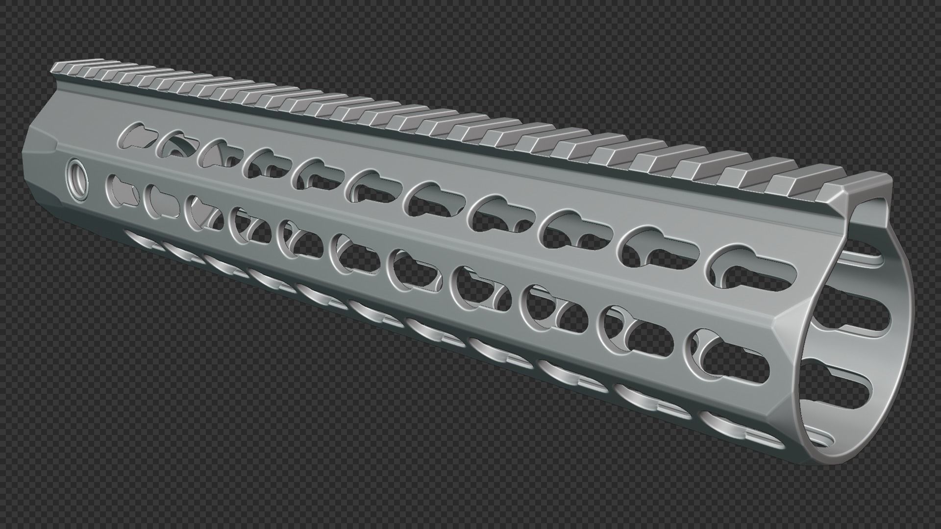 3D model AR-15 KAC URX4 10Inch KeyMod Handguard VR / AR / low-poly ...