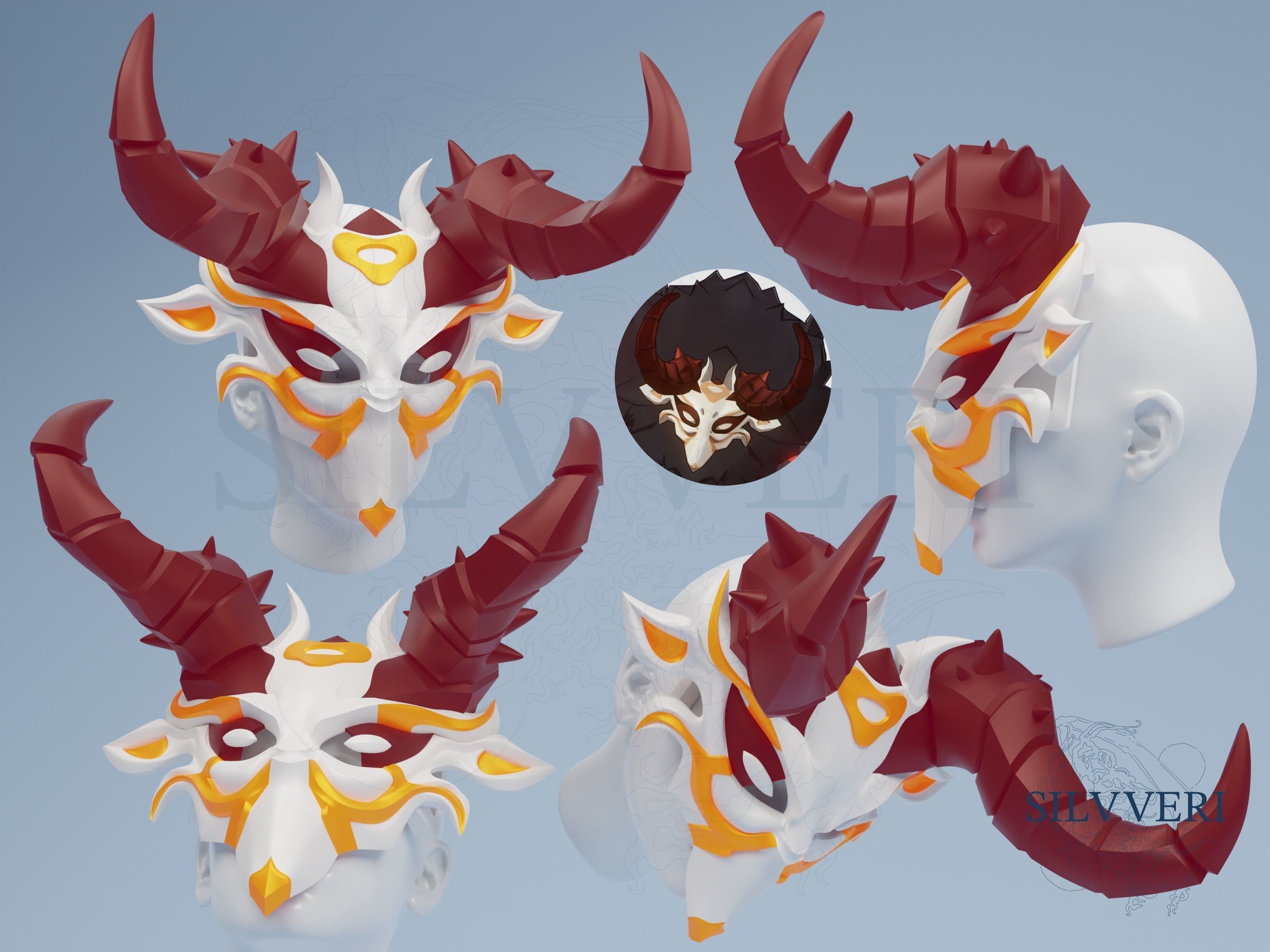 Mitachurl Mask Genshin Impact 3D Print Cosplay 3D model 3D