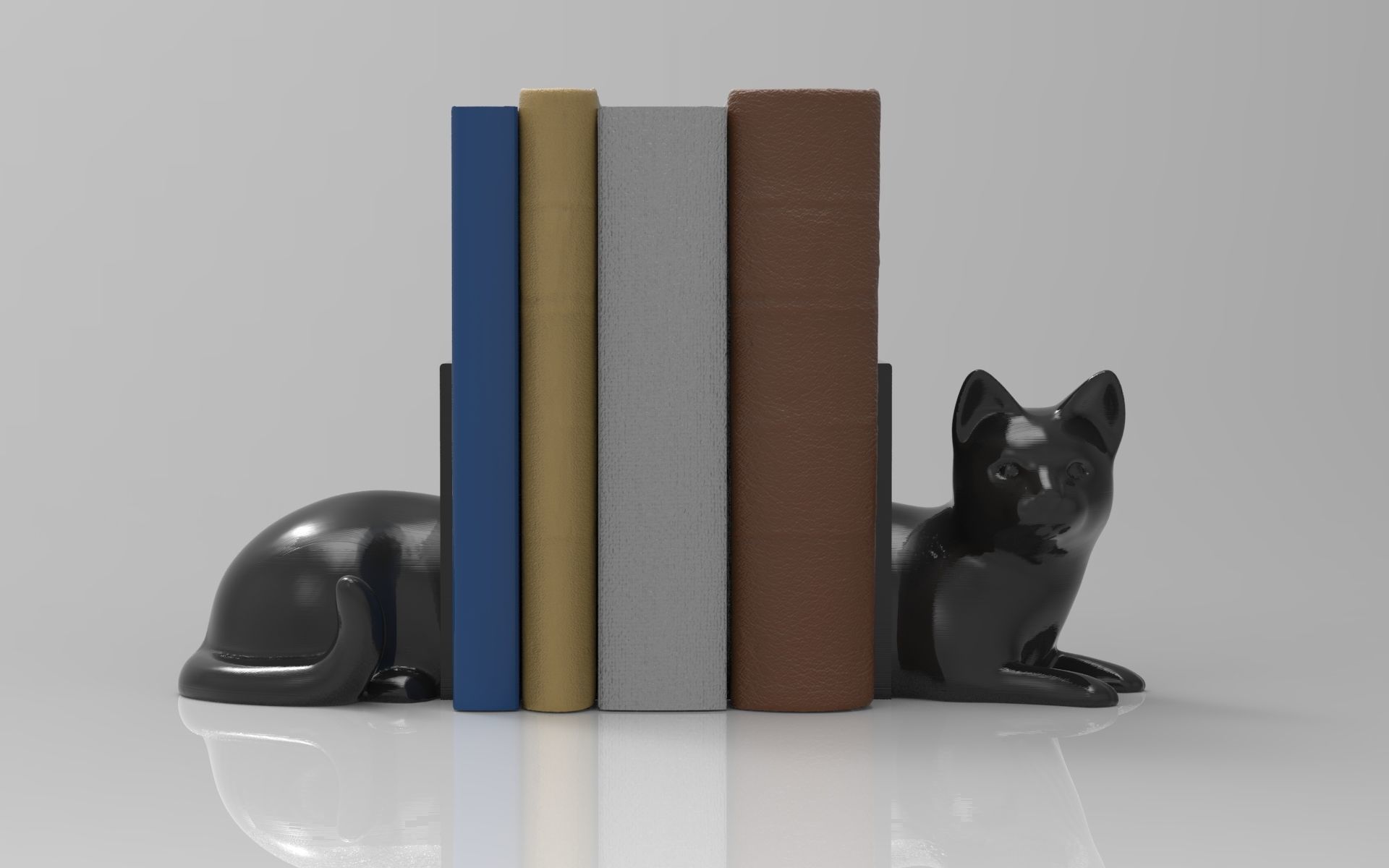 CAT BOOK RACK 3D model 3D printable | CGTrader
