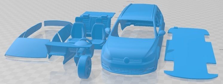 Volkswagen Golf Variant 2014 Printable Car 3D model 3D printable | CGTrader
