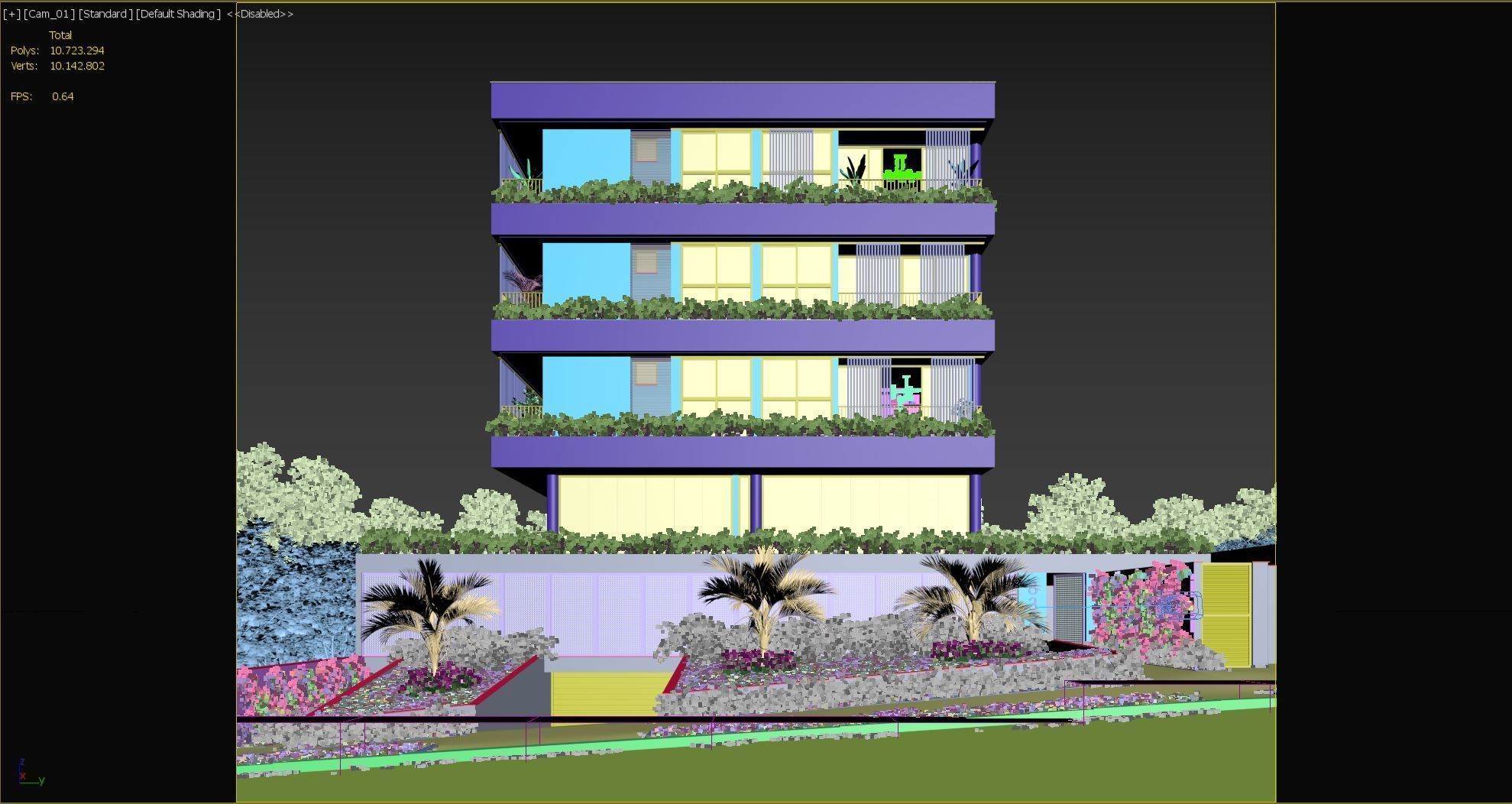 Klee Modern Exterior Building Scene 3D model CGTrader