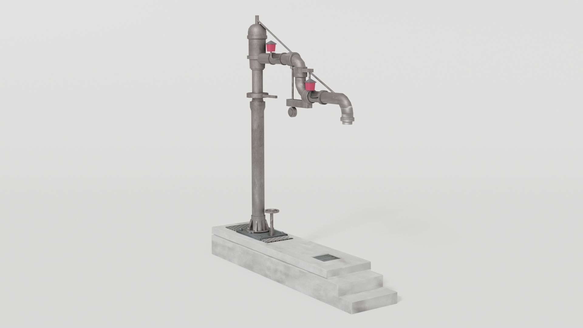 Old railway standpipe 3D model | CGTrader