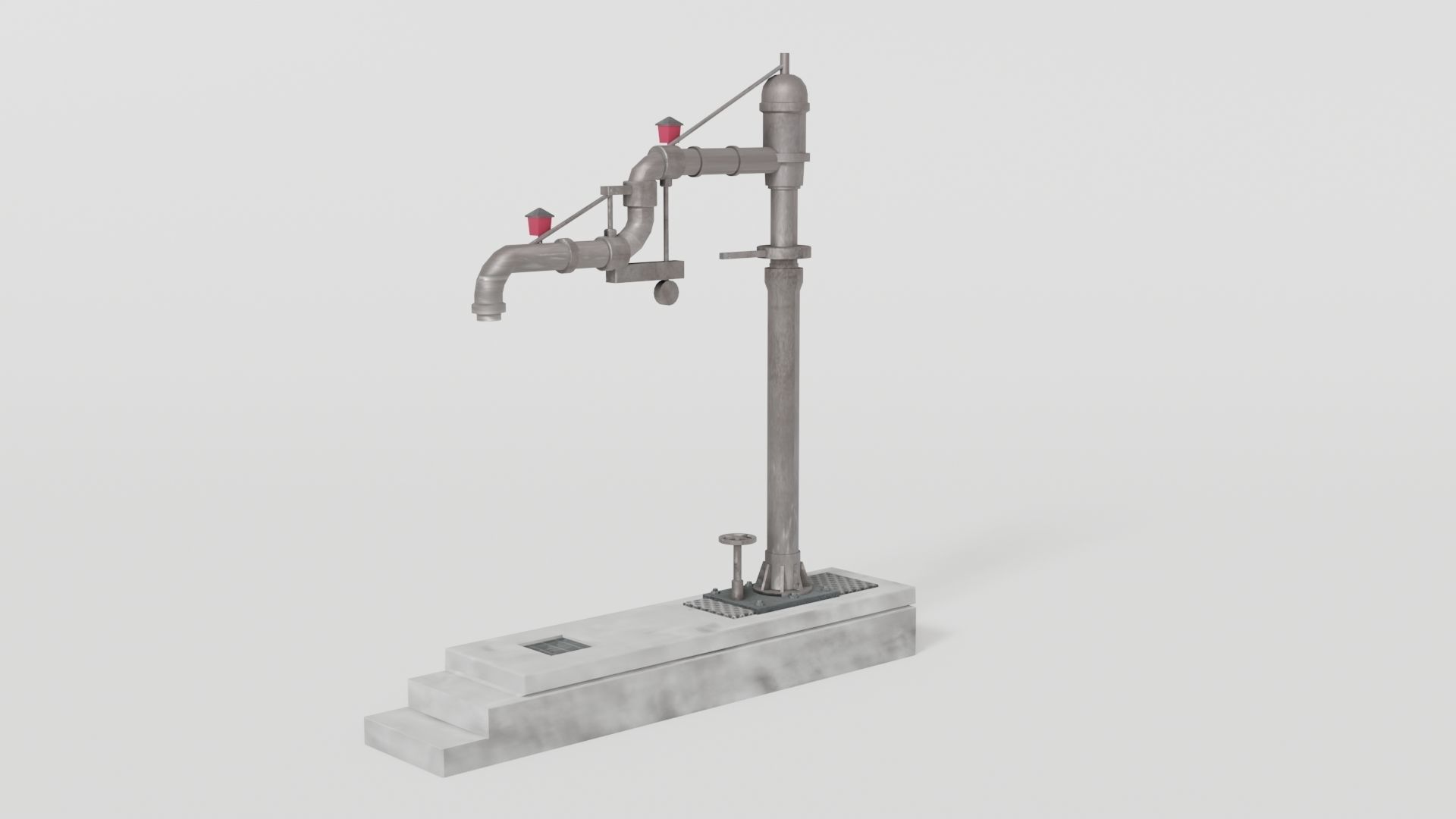 Old railway standpipe 3D model | CGTrader