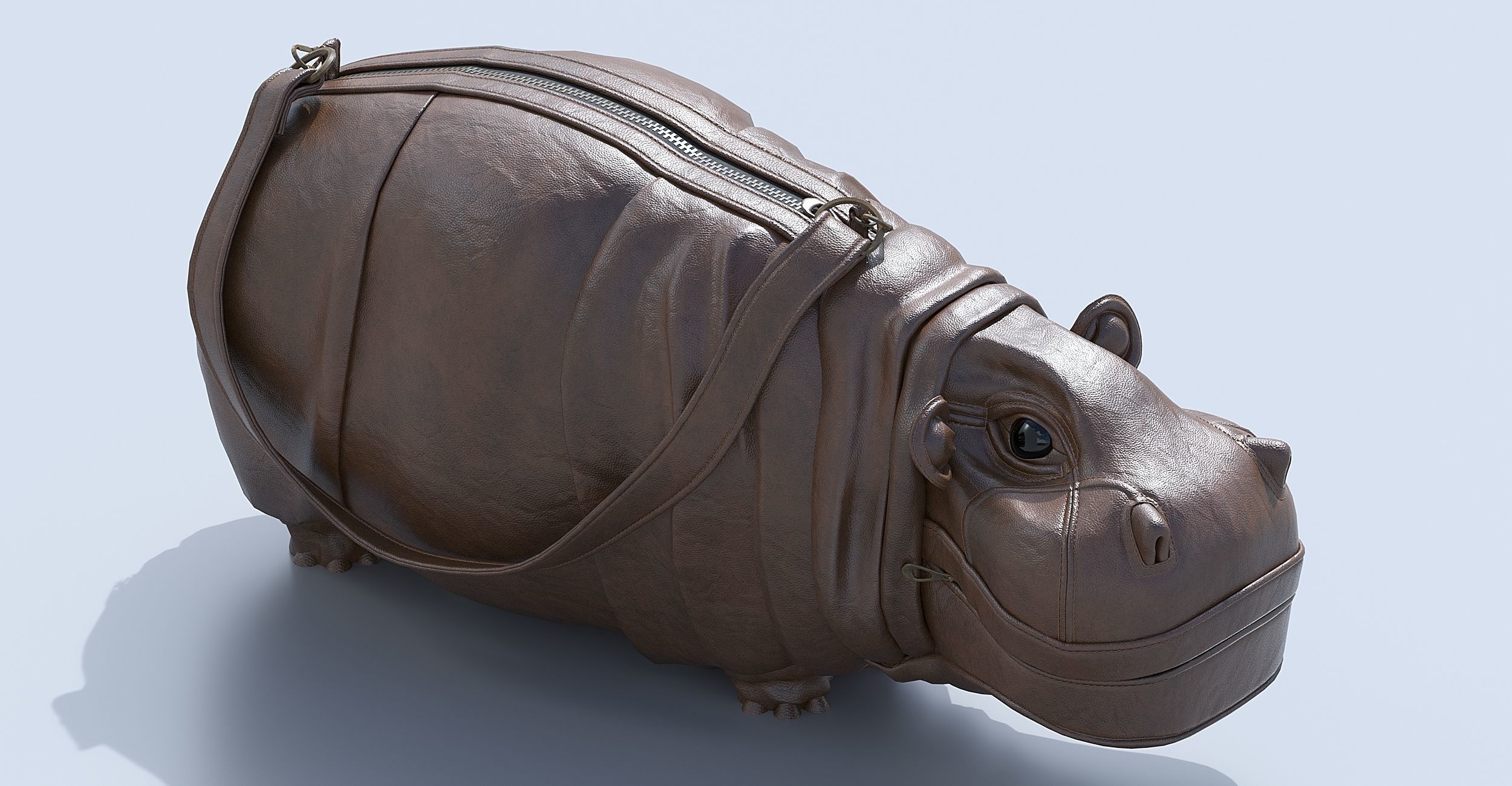 Hippopotamus bag 3D model CGTrader