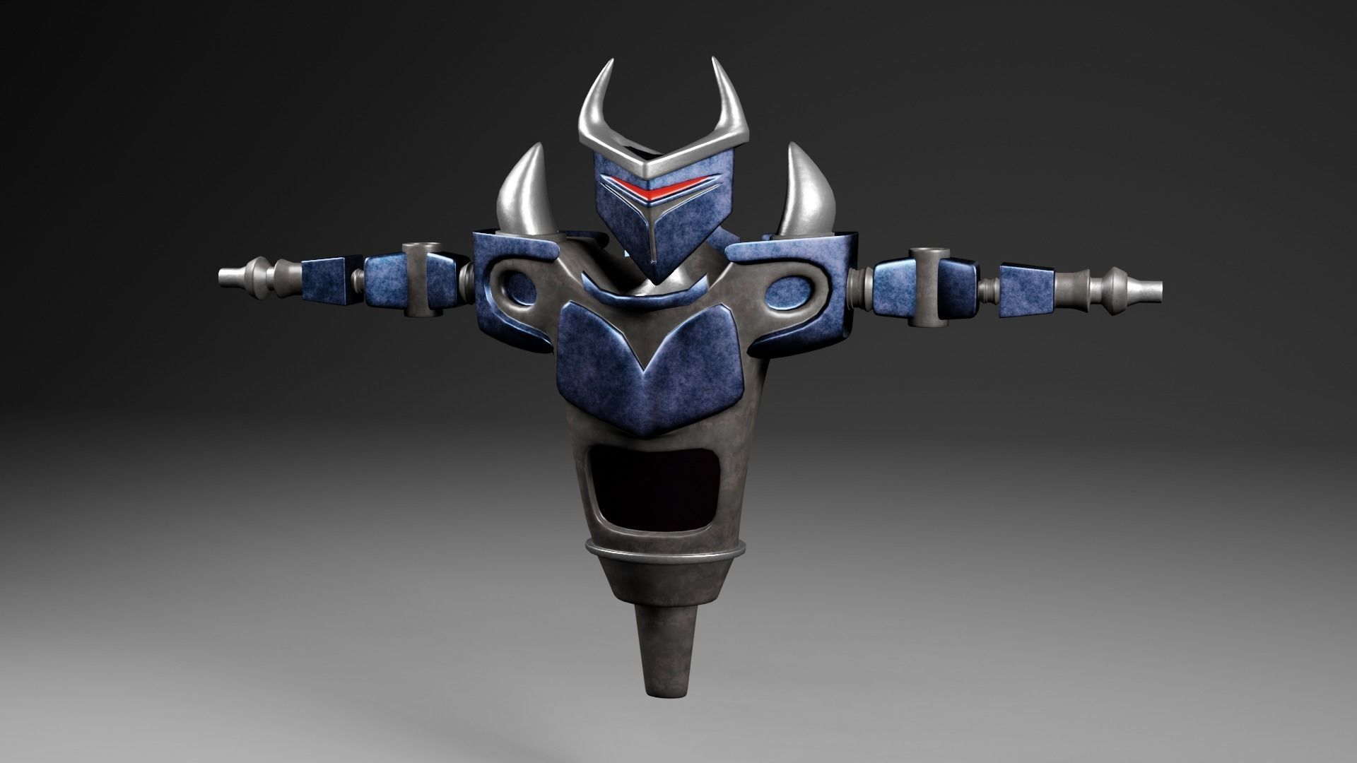 3d Model Blaster Bot Vr Ar Low Poly Cgtrader