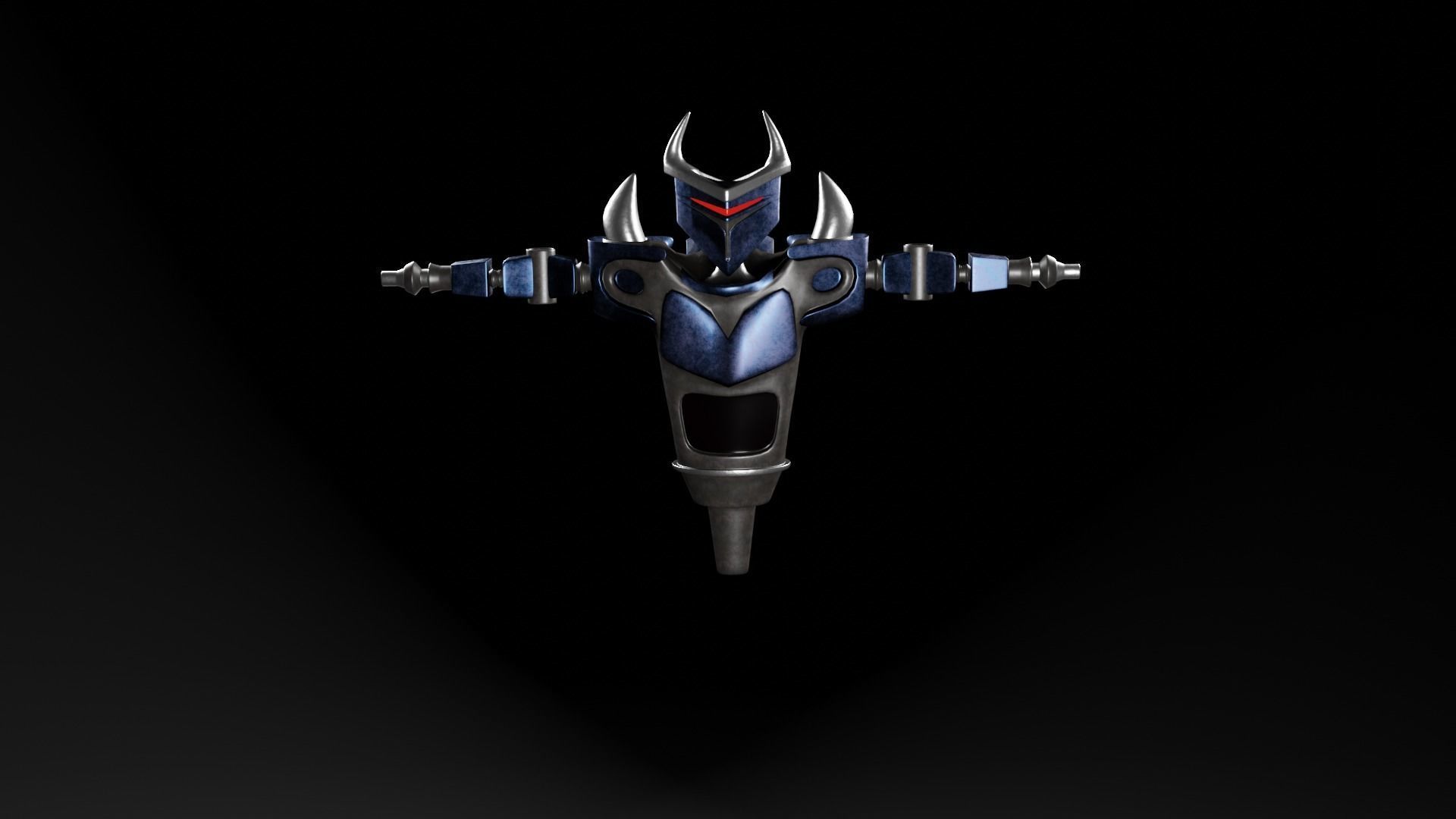 3d Model Blaster Bot Vr Ar Low Poly Cgtrader