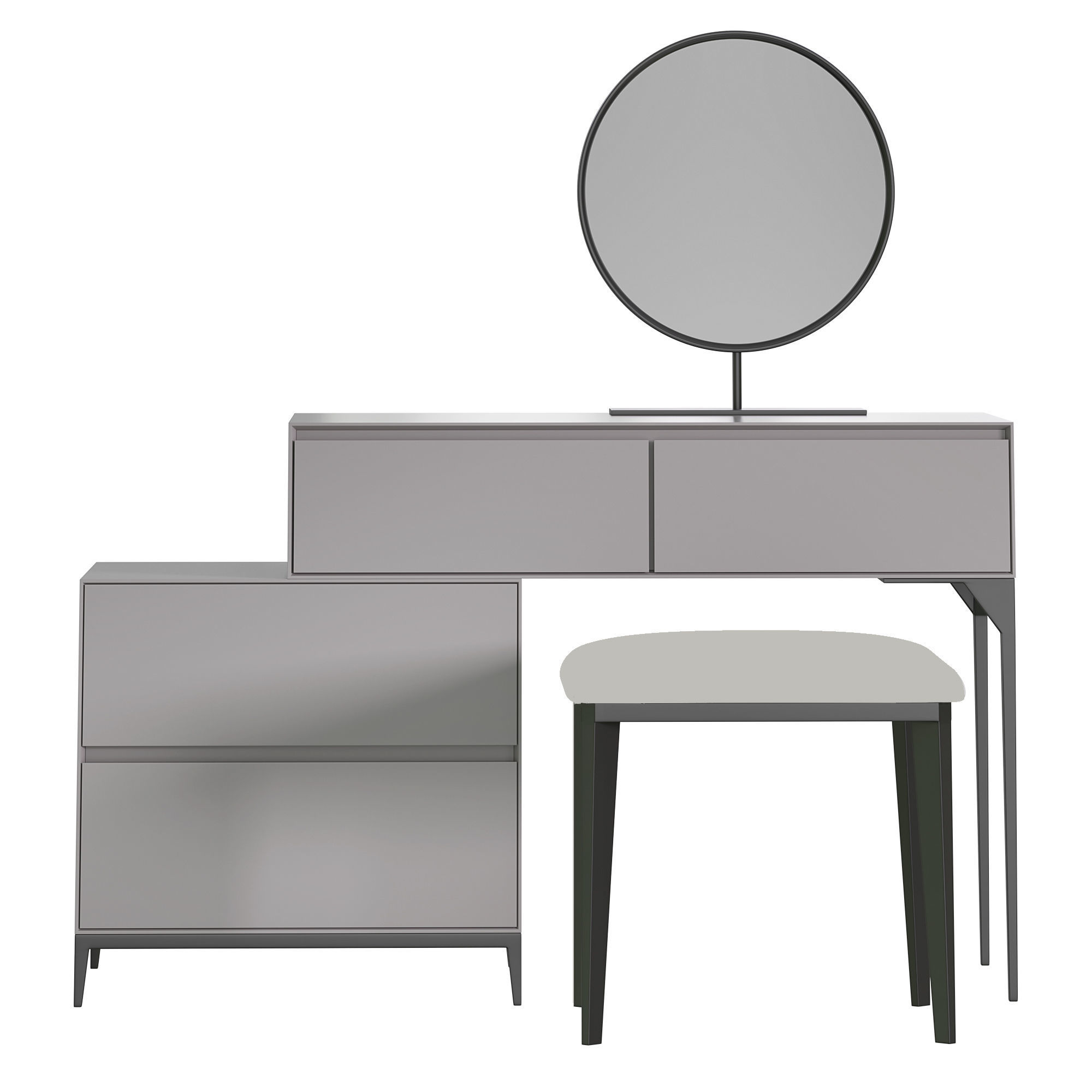 Grey Makeup Vanity Set by Homary 3D model CGTrader