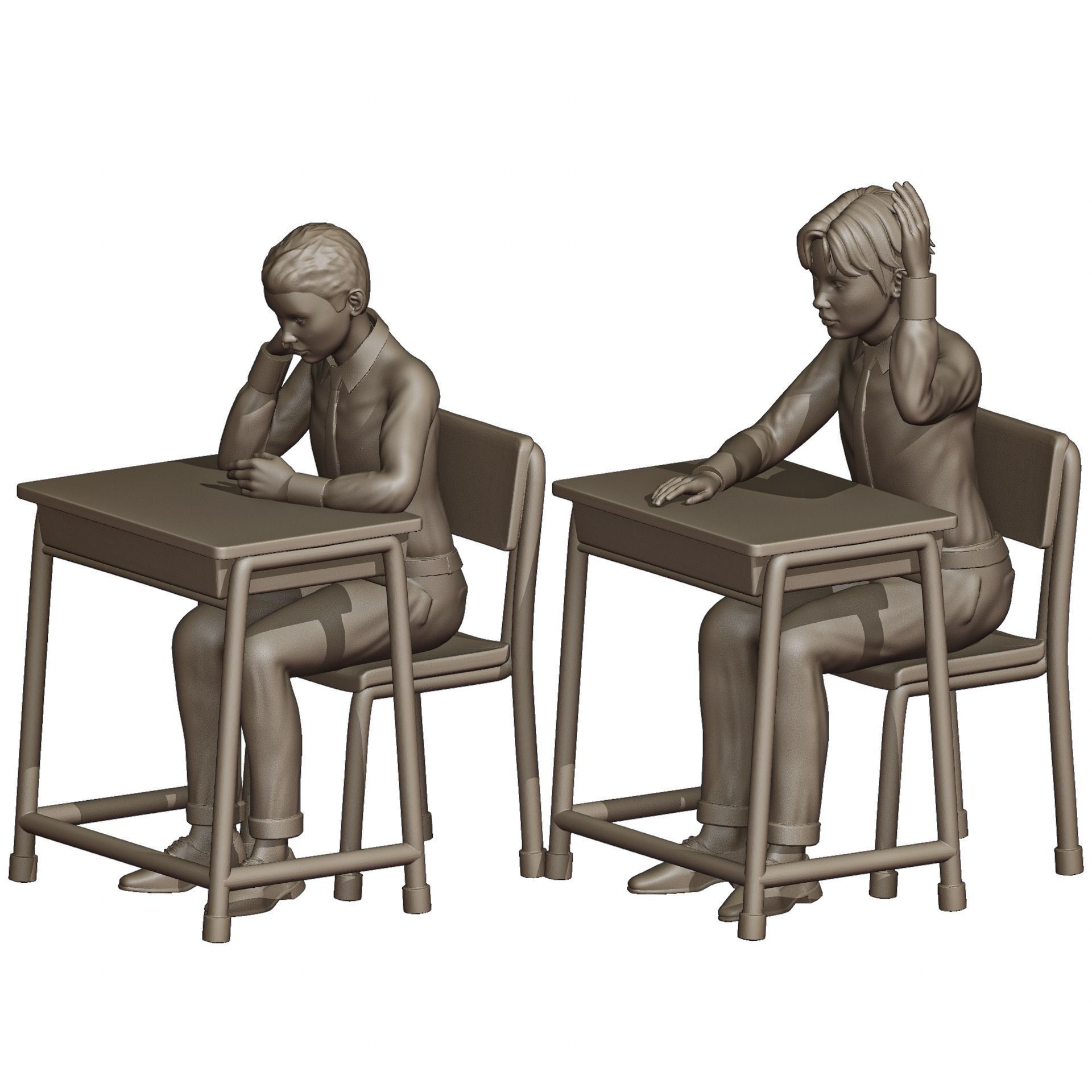 Students Diorama Pack 3D model 3D printable | CGTrader