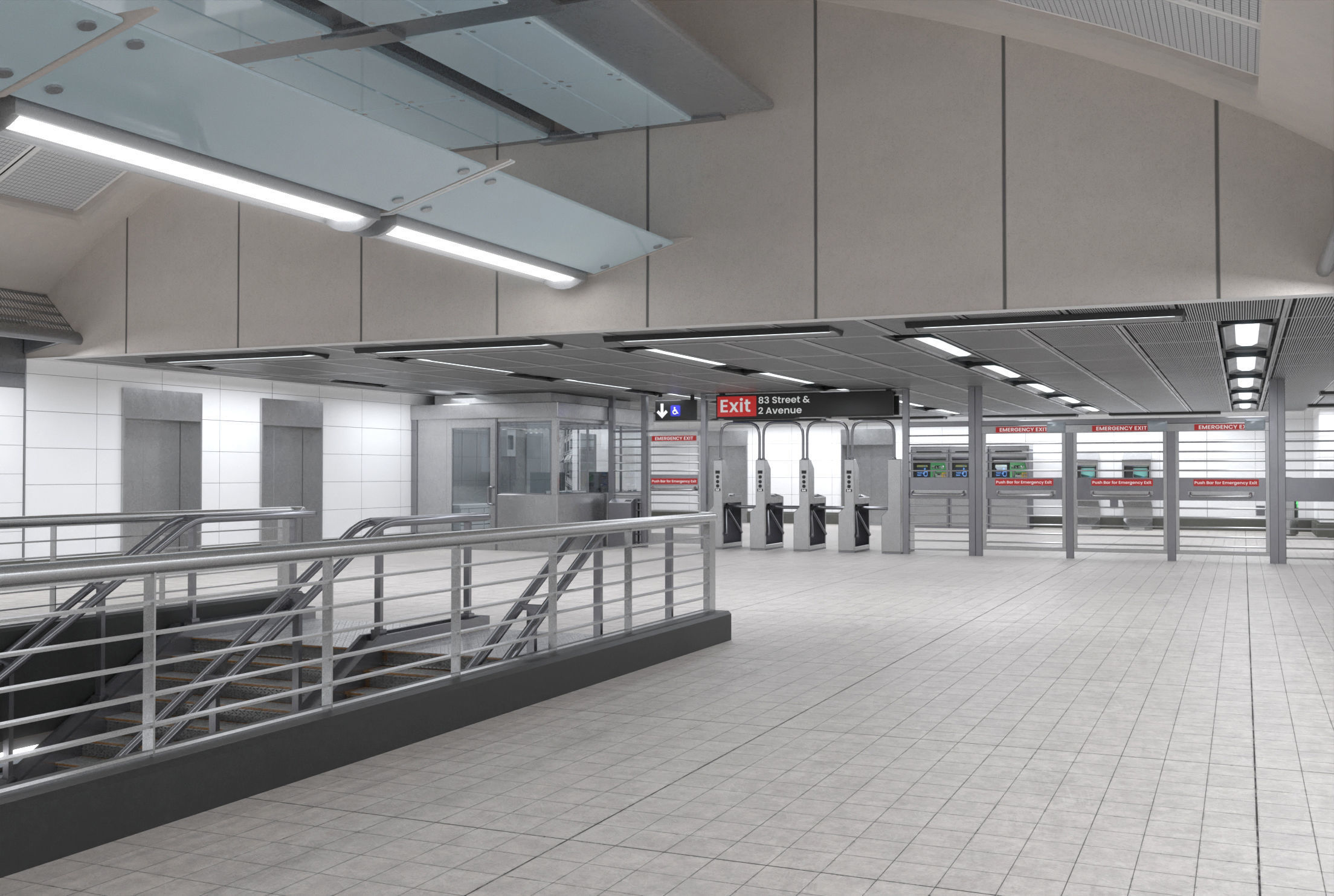 3D model Subway station with car VR / AR / low-poly | CGTrader