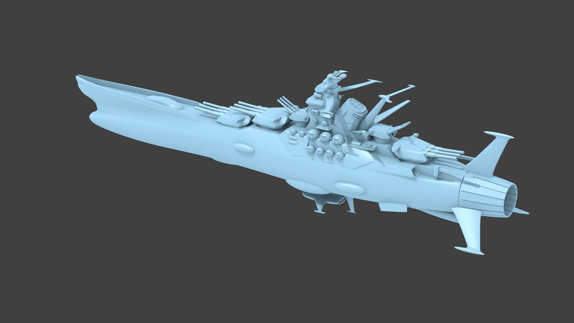 Space Battleship Yamato 3D model 3D printable CGTrader