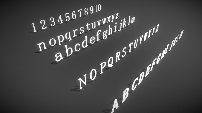 3D model Letters and numbers VR / AR / low-poly | CGTrader
