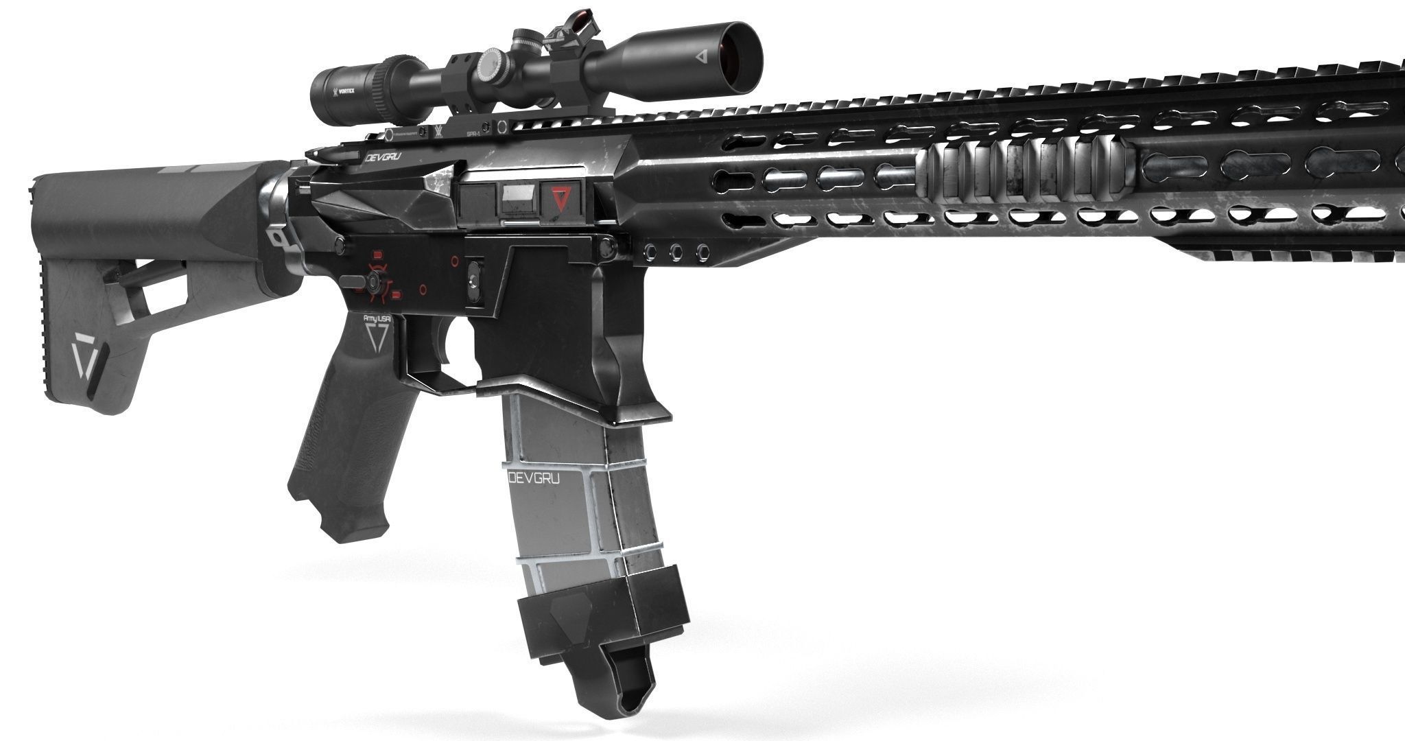 3D model AR-15 Rifle VR / AR / low-poly | CGTrader