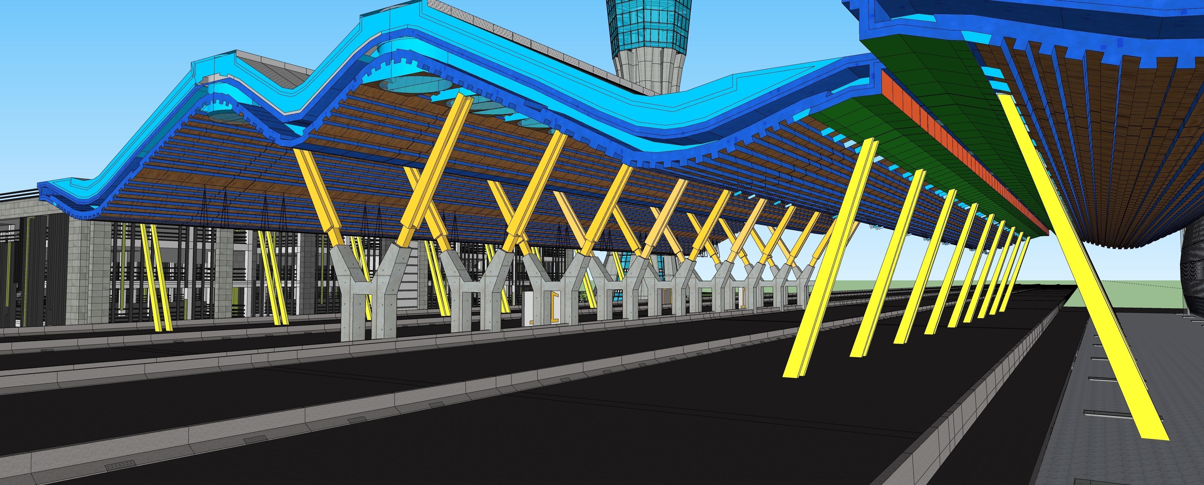 Barajas Airport Madrid 3d Model Cgtrader