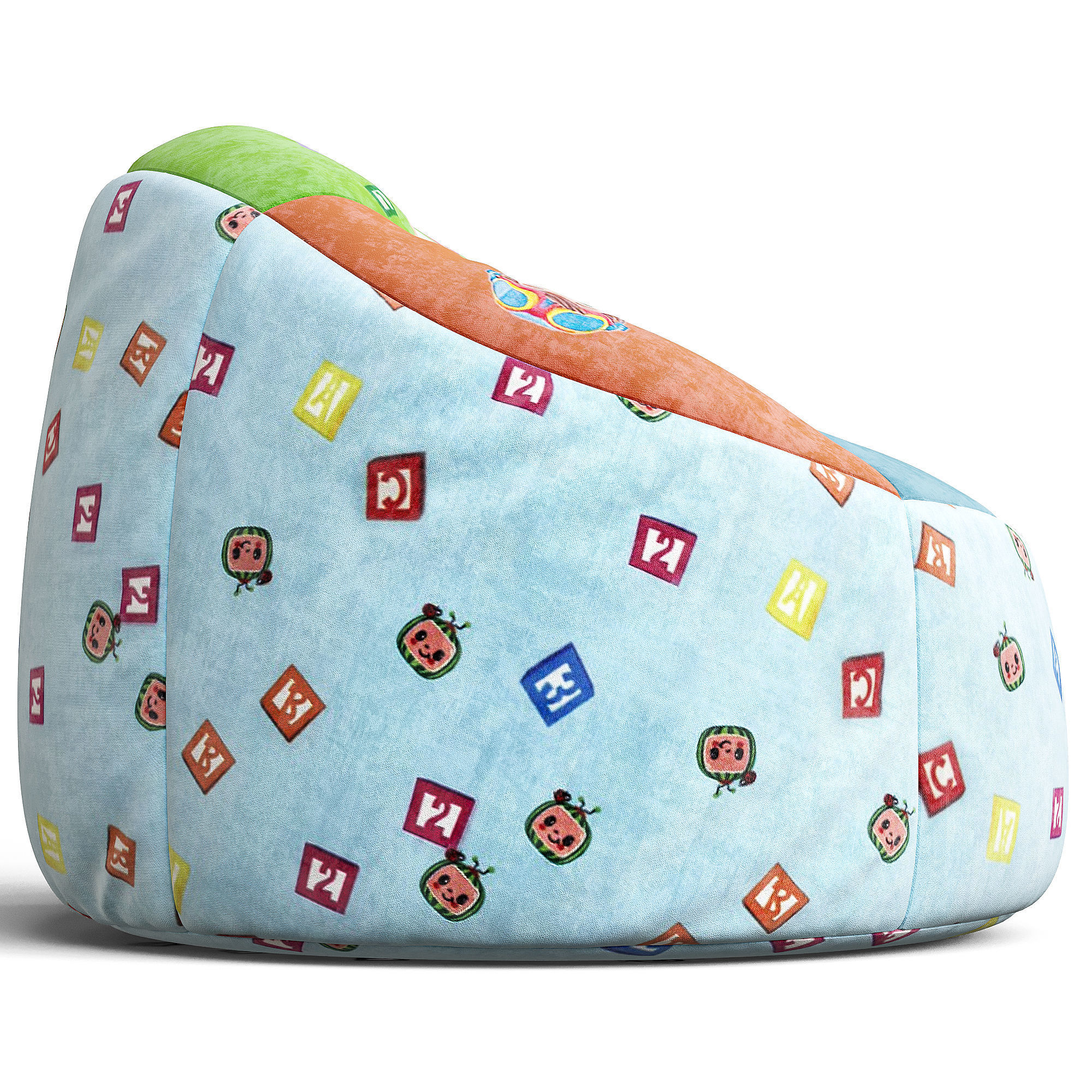 Round Bean Bag Chair for Children Room 3D model CGTrader