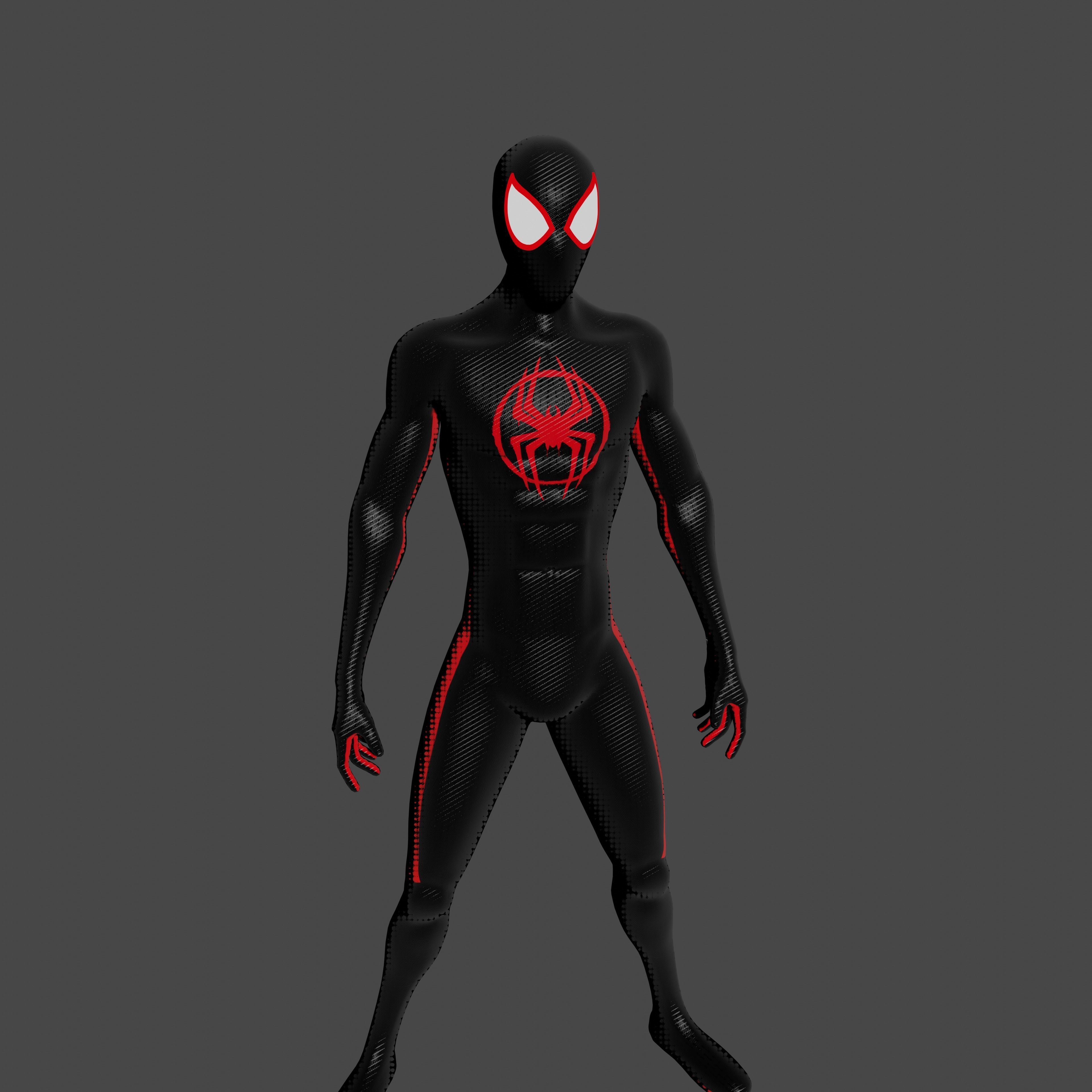 Spiderverse Models Miles Morales Suit from Spiderman Across The Spider-Verse 3D model ...