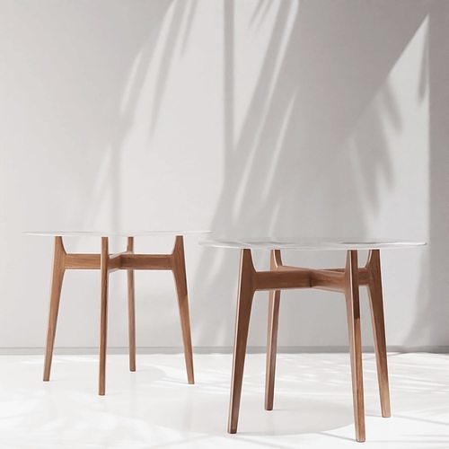 Crate and Barrel Tate Dining Table 3D model CGTrader