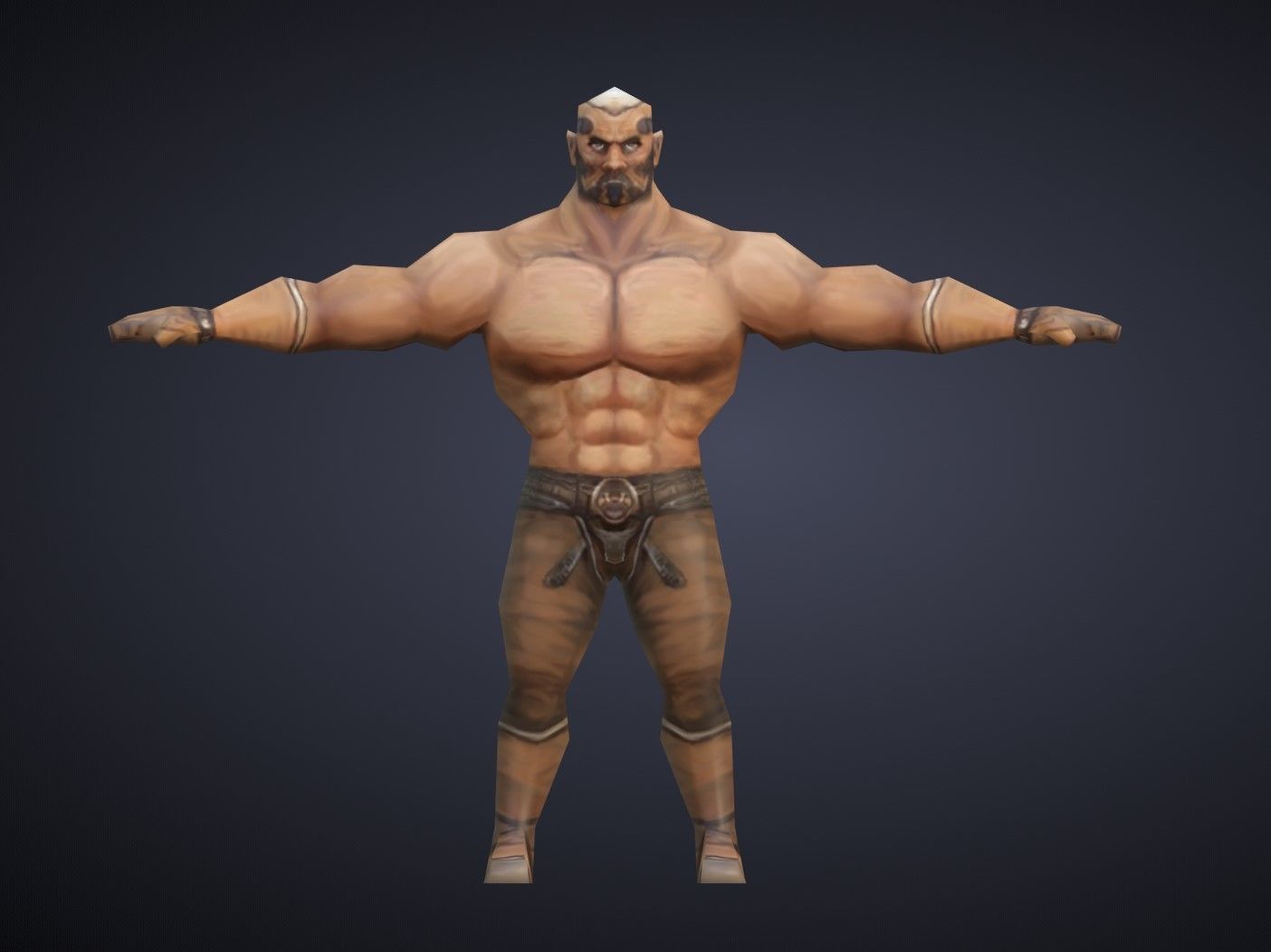 3D model Super lowpoly hand painted Fantasy Warrior VR / AR / low-poly ...