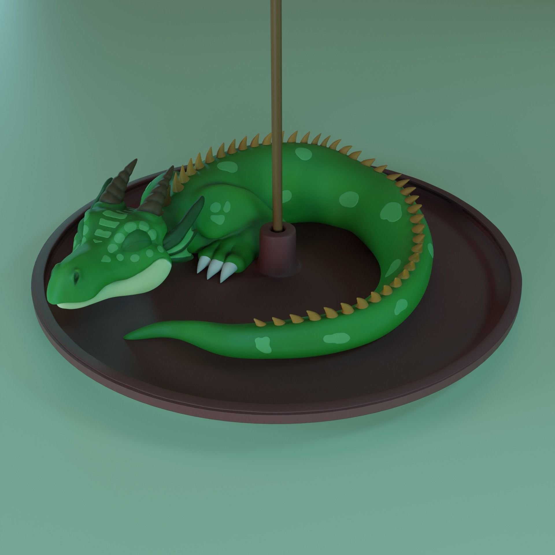 Incense holder Lindworm Dragon for 3D printing 3D model 3D printable ...