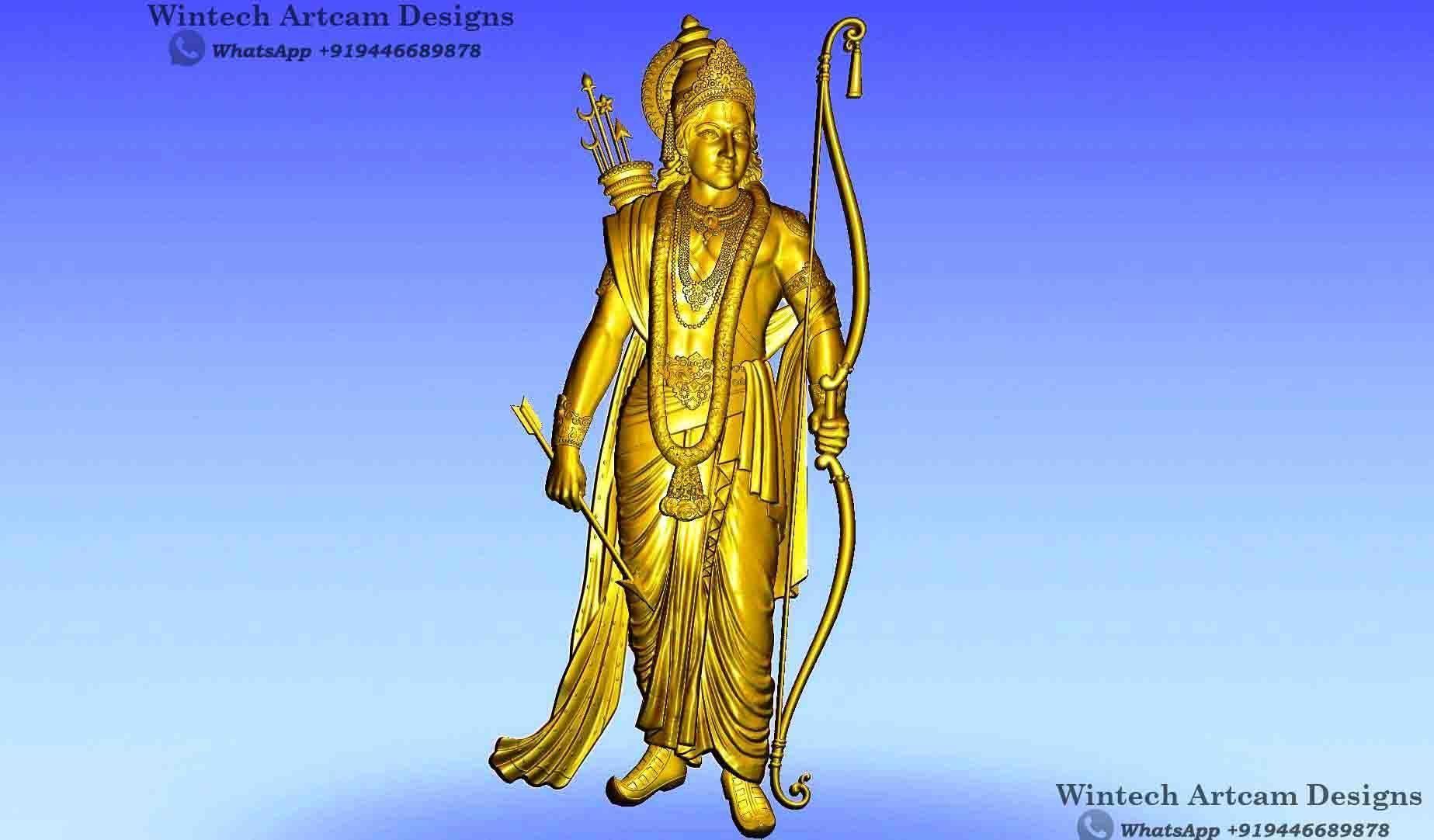 3D model God Rama INDIA Relief Design Artcam VR / AR / low-poly | CGTrader