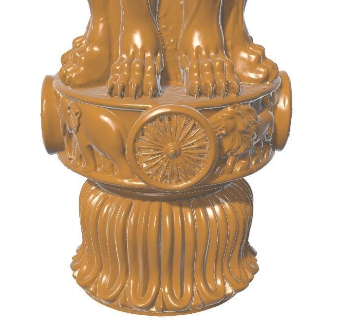 Ashok Stambh Bharatian Indian National Emblem 3D model 3D printable CGTrader
