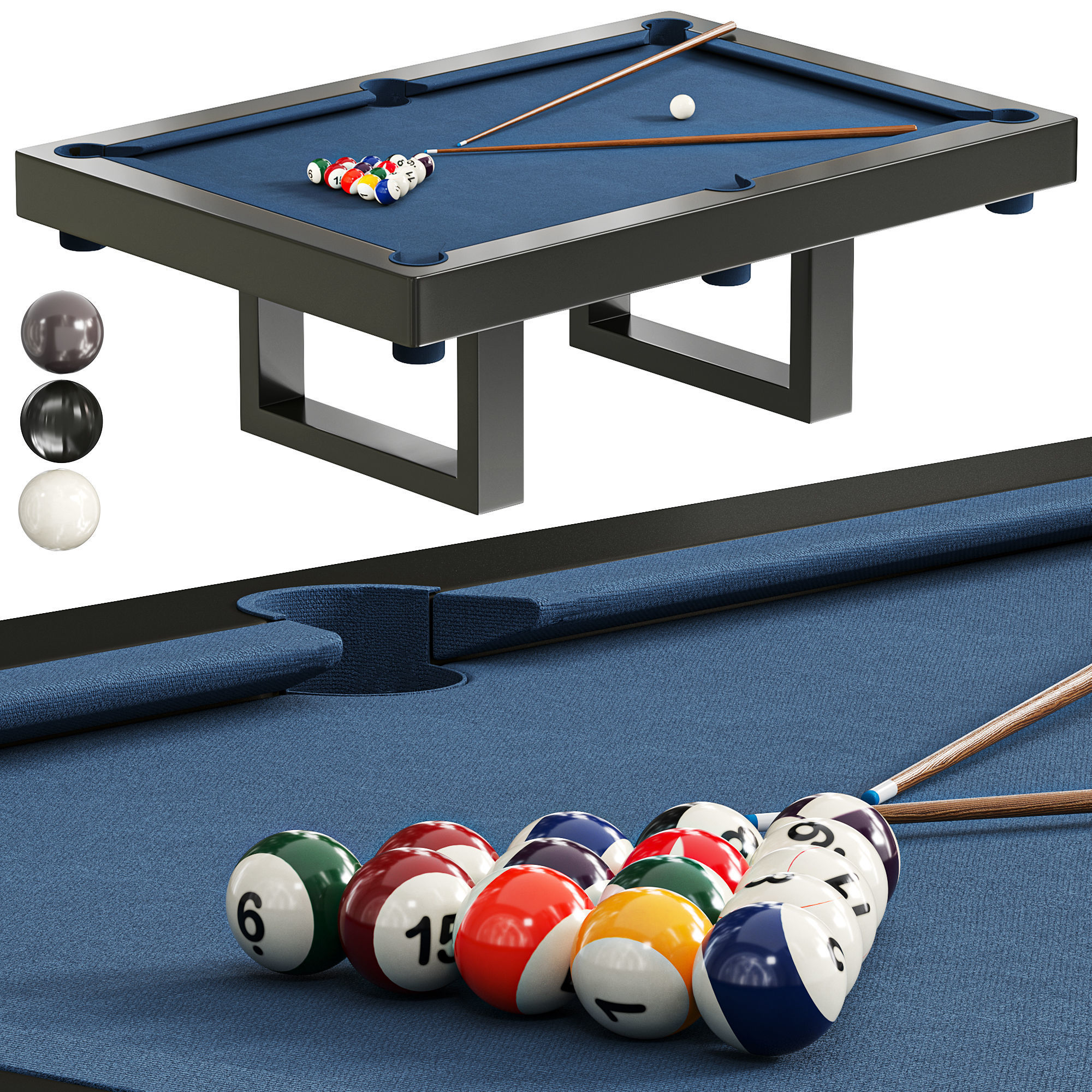 3D model Custom SoHo Outdoor Pool Table VR / AR / low-poly | CGTrader