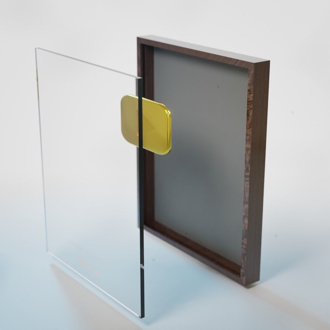 1 Million Subscribers Award Gold Play Button 3d Model