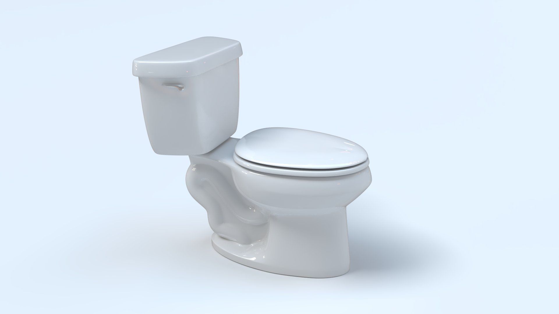 3D model Ceramic Porcelain Toilet VR / AR / lowpoly CGTrader