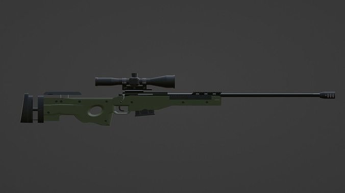 Accuracy International AWM 3d model 3D model | CGTrader